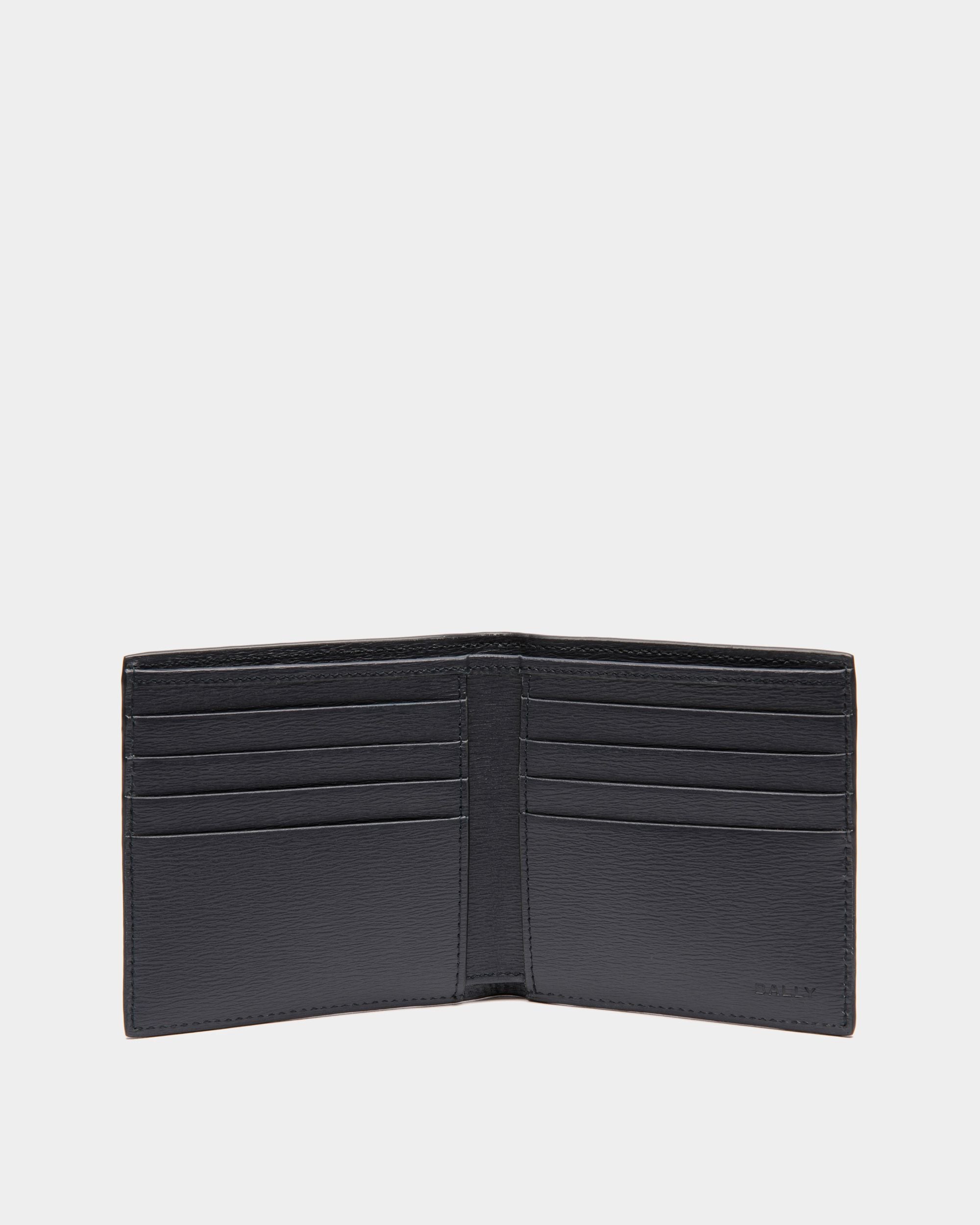 Portefeuille À Un Volet Crossing En Cuir Bleu - Homme - Bally - 03