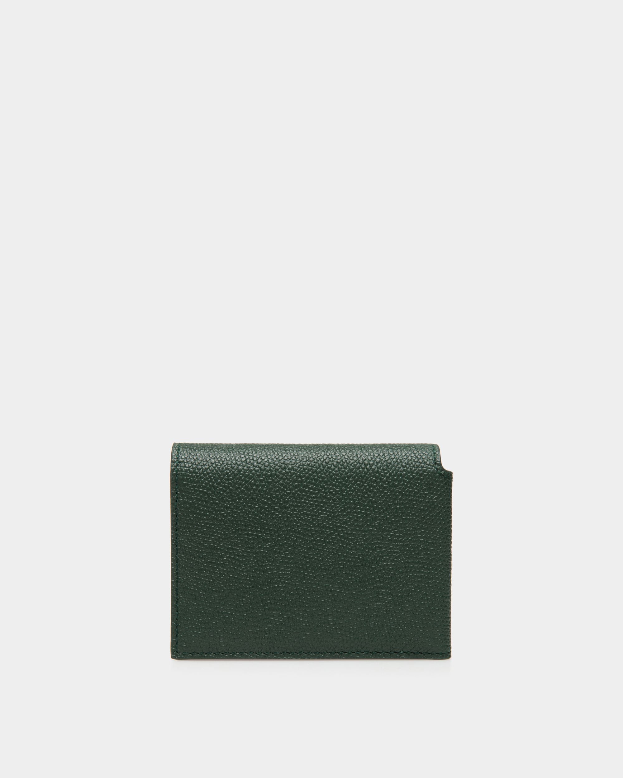 Portefeuille À Trois Volets Flag En Cuir Bottle Green - Homme - Bally - 02