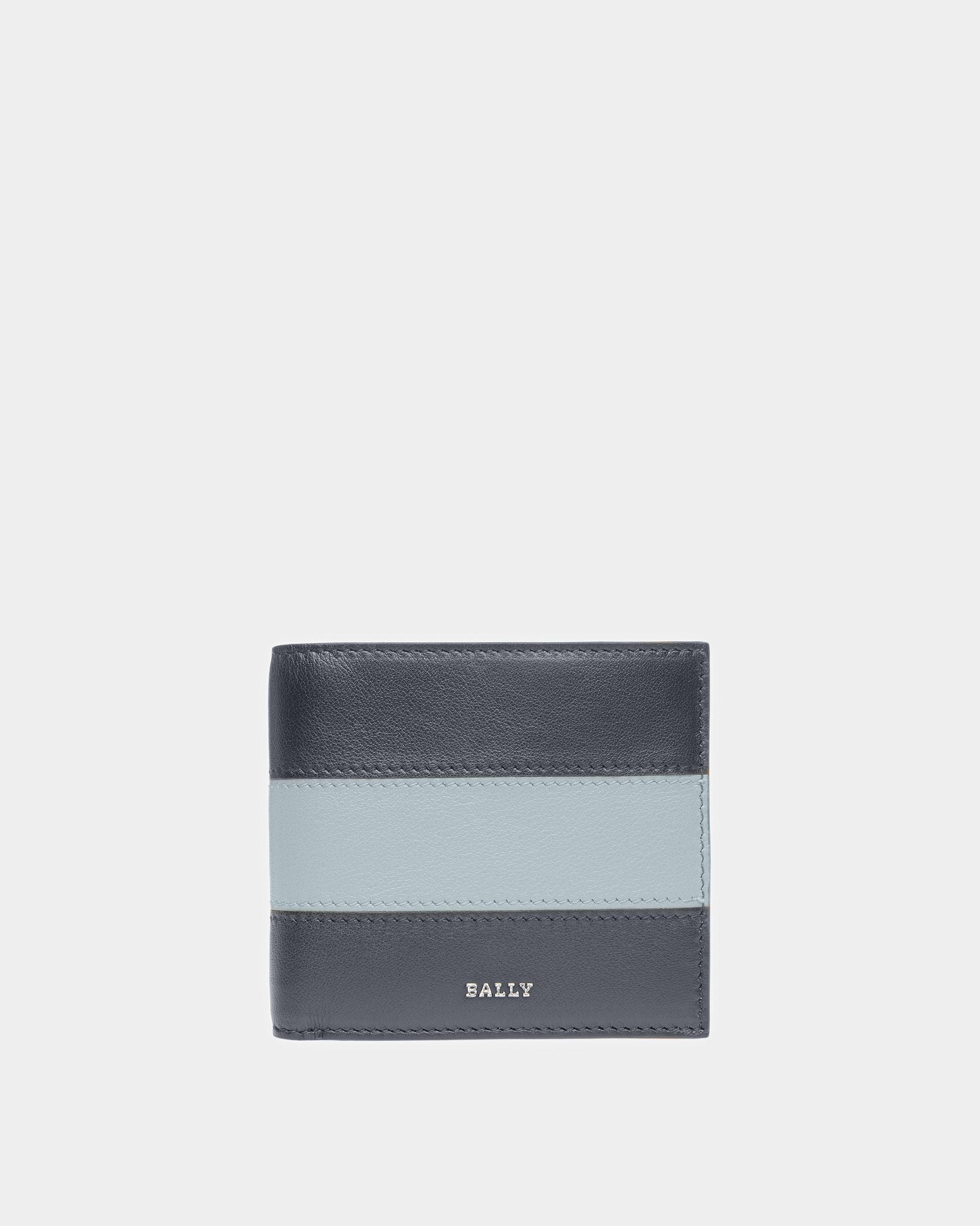 Brasai Portefeuille En Cuir Bleu Nuit Et Bleu Clair - Homme - Bally - 01