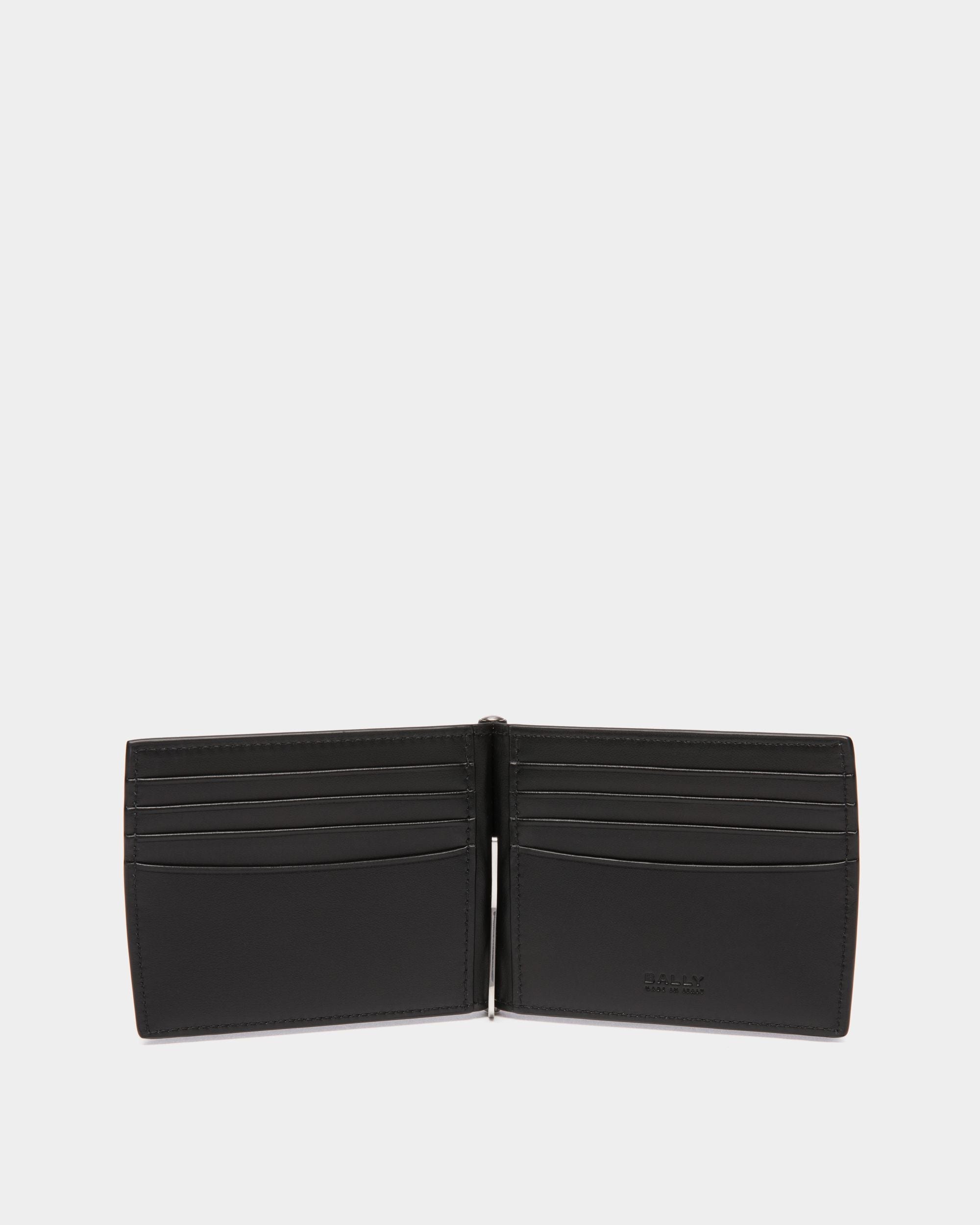 Portefeuille À Deux Volets Deco En Cuir Noir - Homme - Bally - 03
