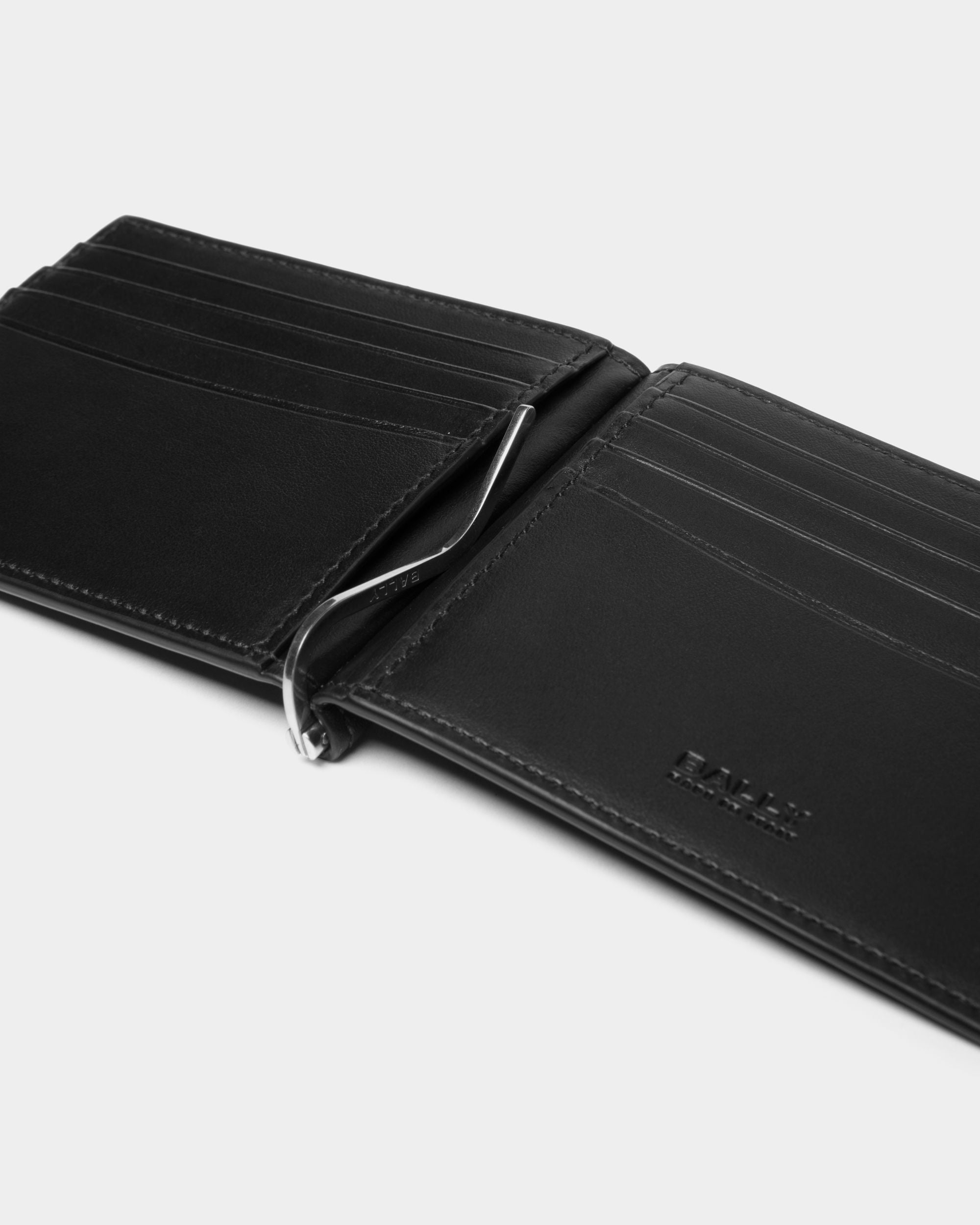 Portefeuille À Deux Volets Deco En Cuir Noir - Homme - Bally - 04