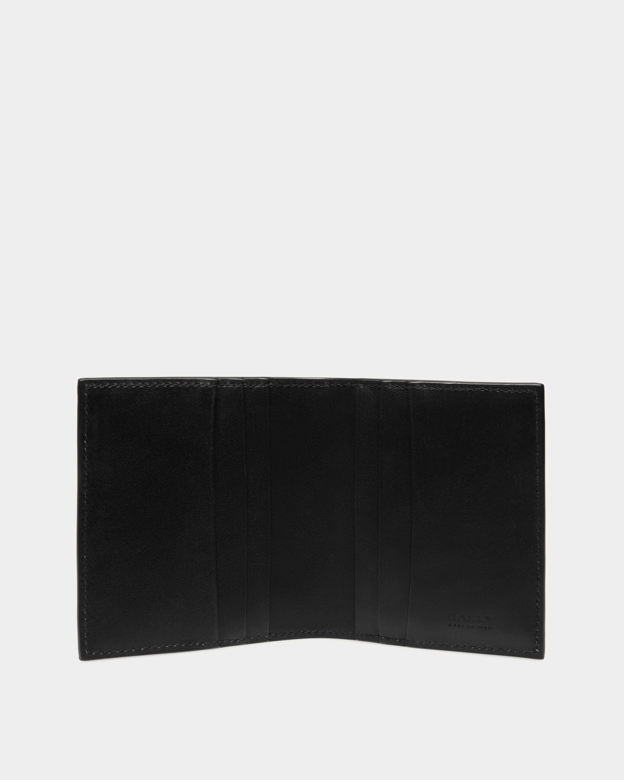 Portefeuille À Deux Volets Deco En Cuir Noir - Homme - Bally - 03
