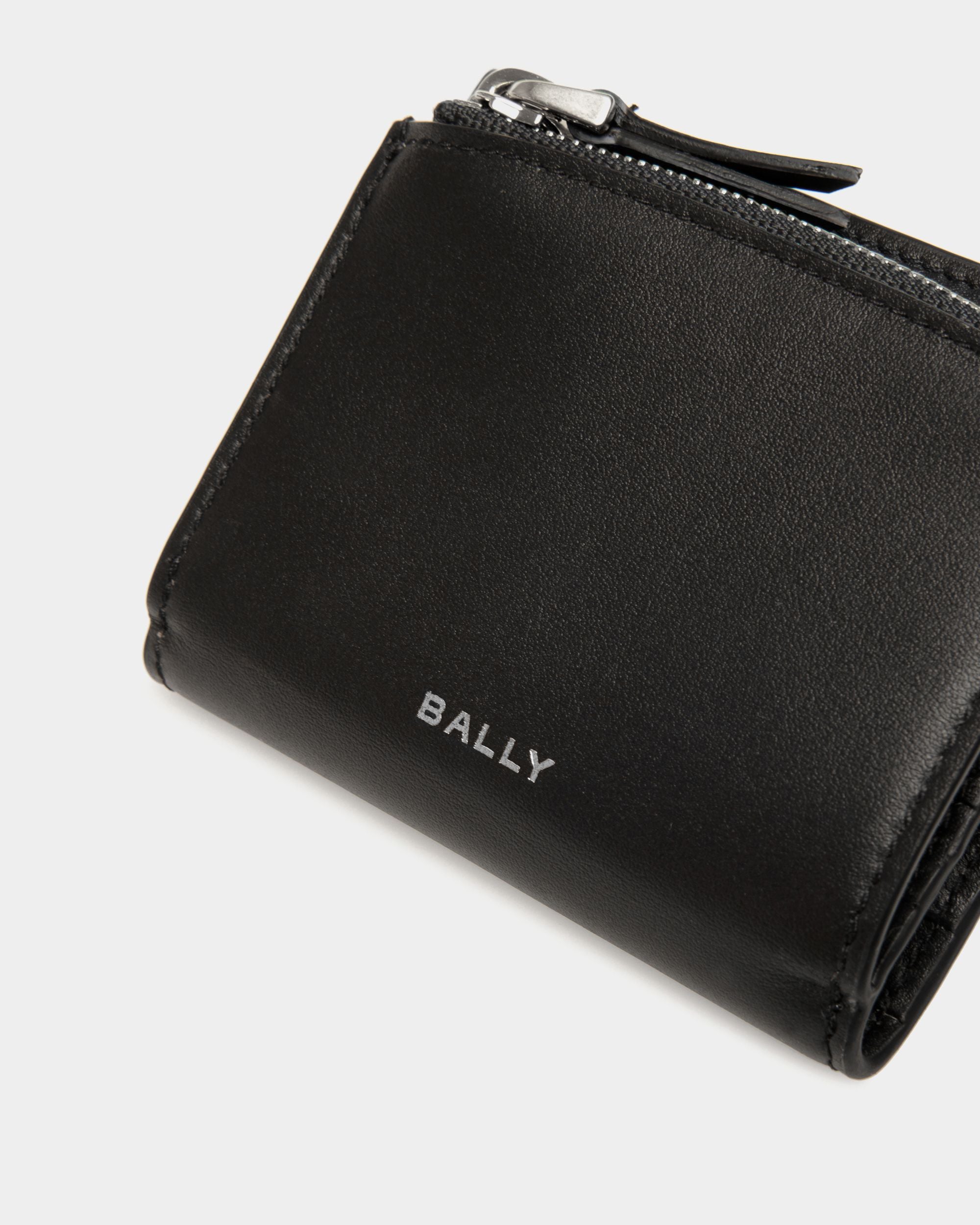 Portefeuille À Trois Volets Deco En Cuir Noir - Homme - Bally - 04