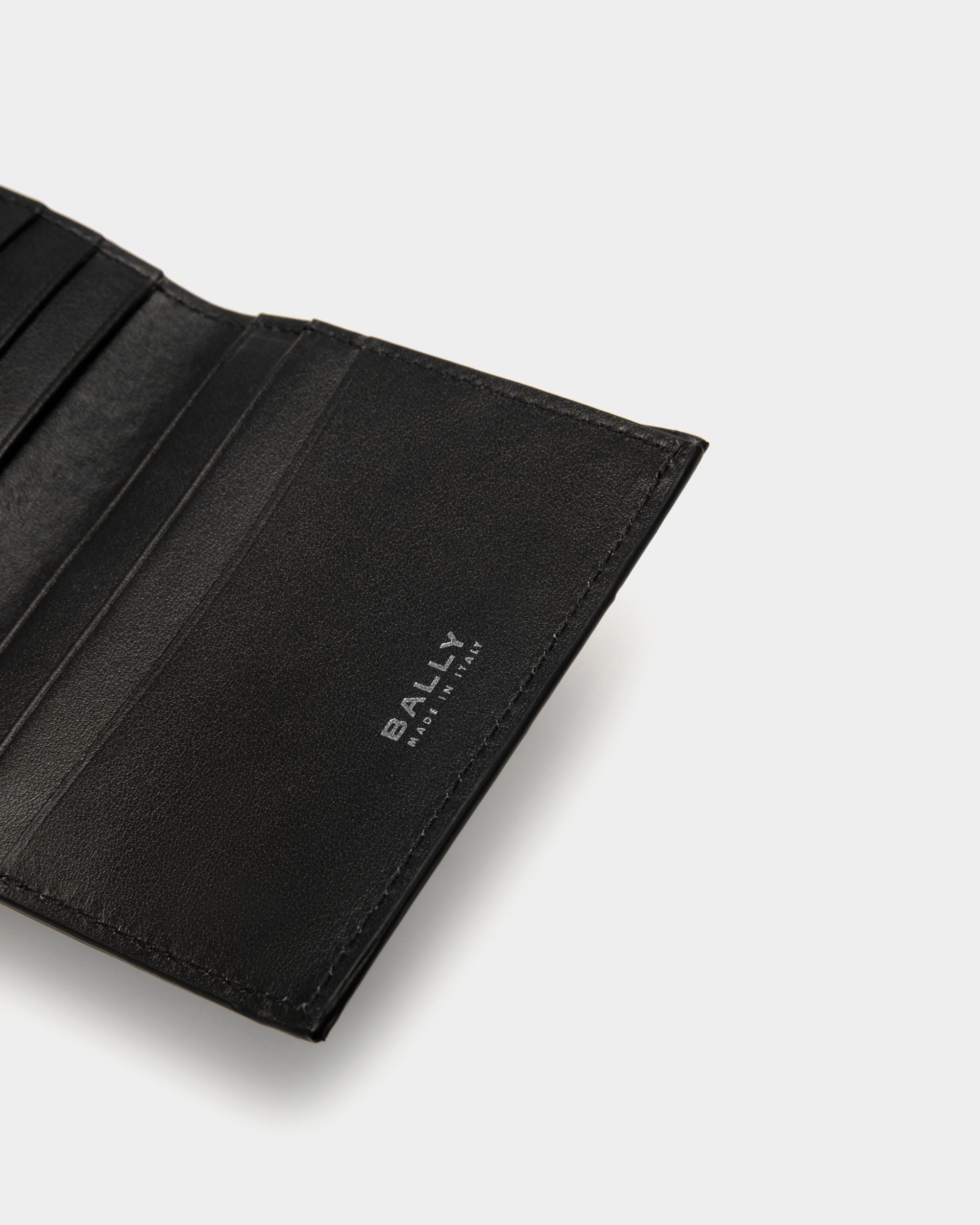Portefeuille À Trois Volets Deco En Cuir Noir - Homme - Bally - 06