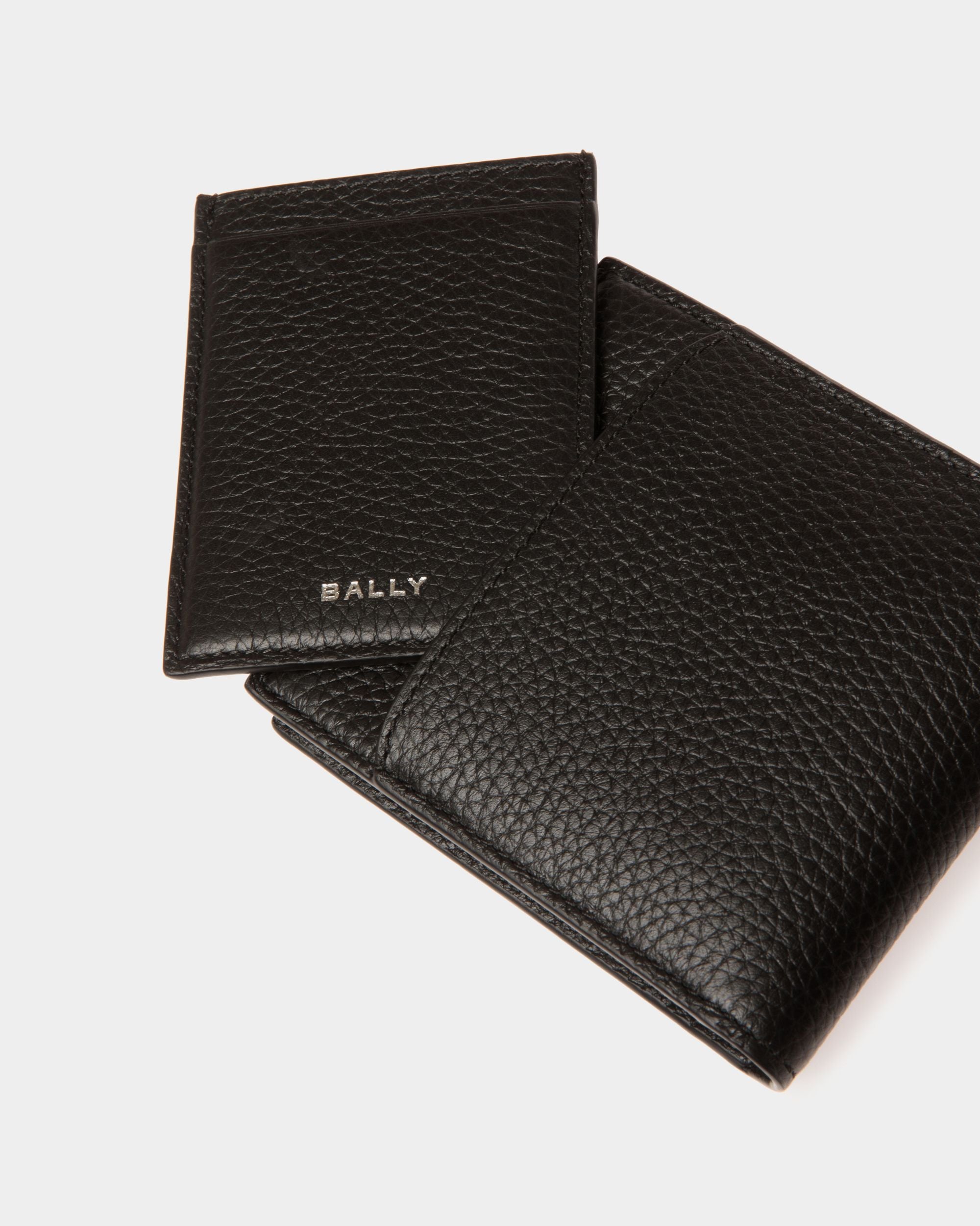 Portefeuille À Deux Volets Oeden En Cuir Noir - Homme - Bally - 04
