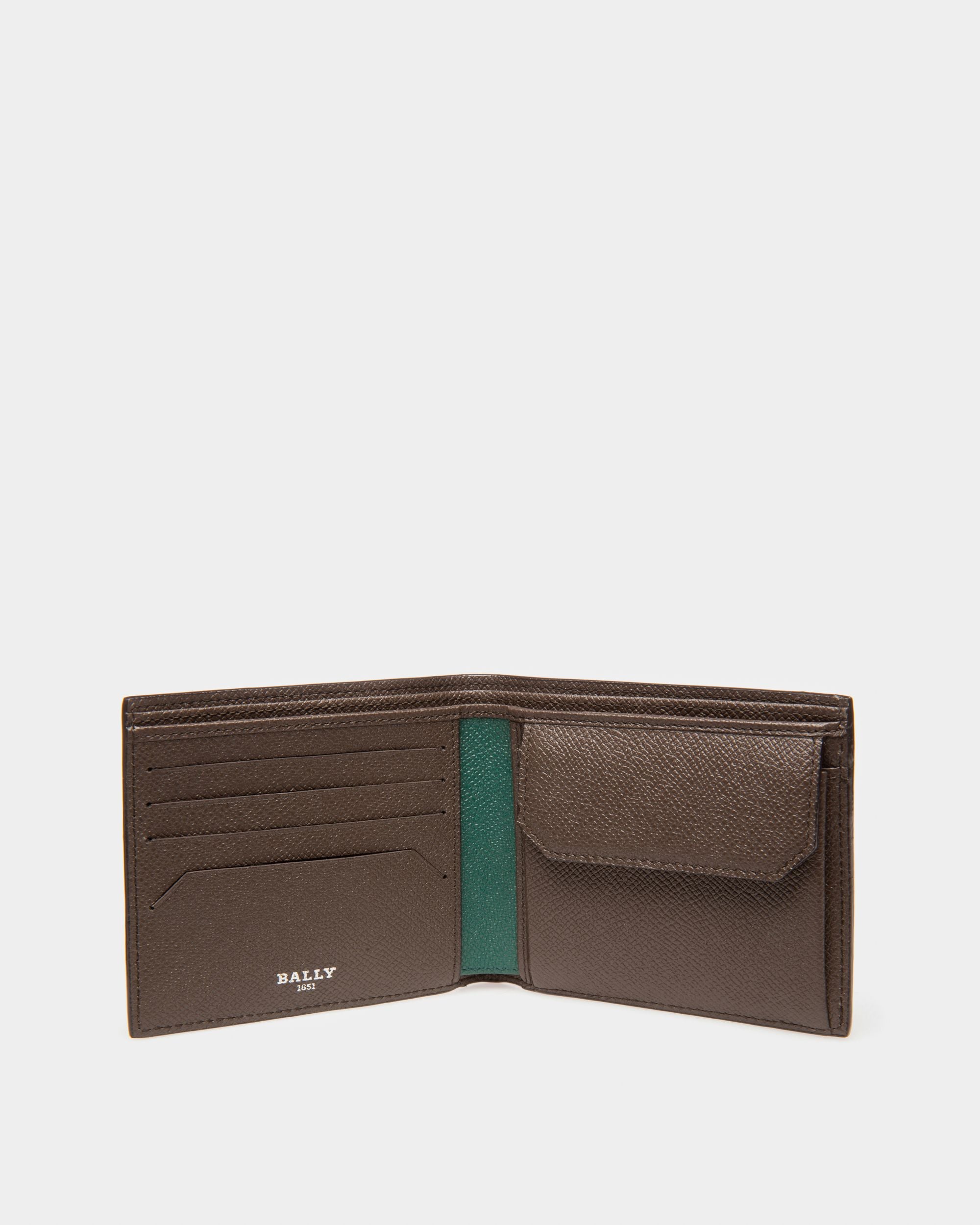 Bribel Portefeuille Avec Porte-Monnaie En Cuir Vert Militaire - Homme - Bally - 03