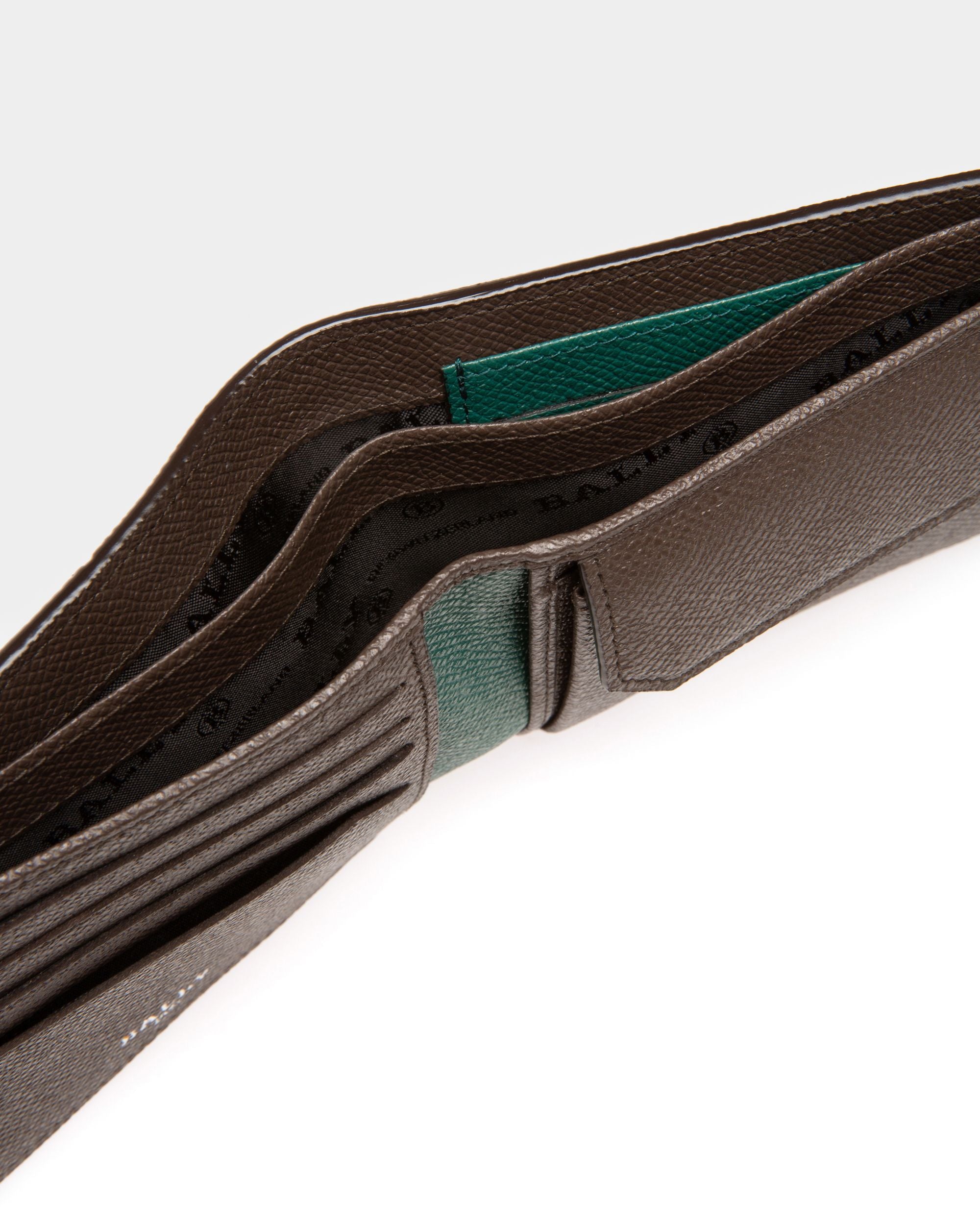 Bribel Portefeuille Avec Porte-Monnaie En Cuir Vert Militaire - Homme - Bally - 04