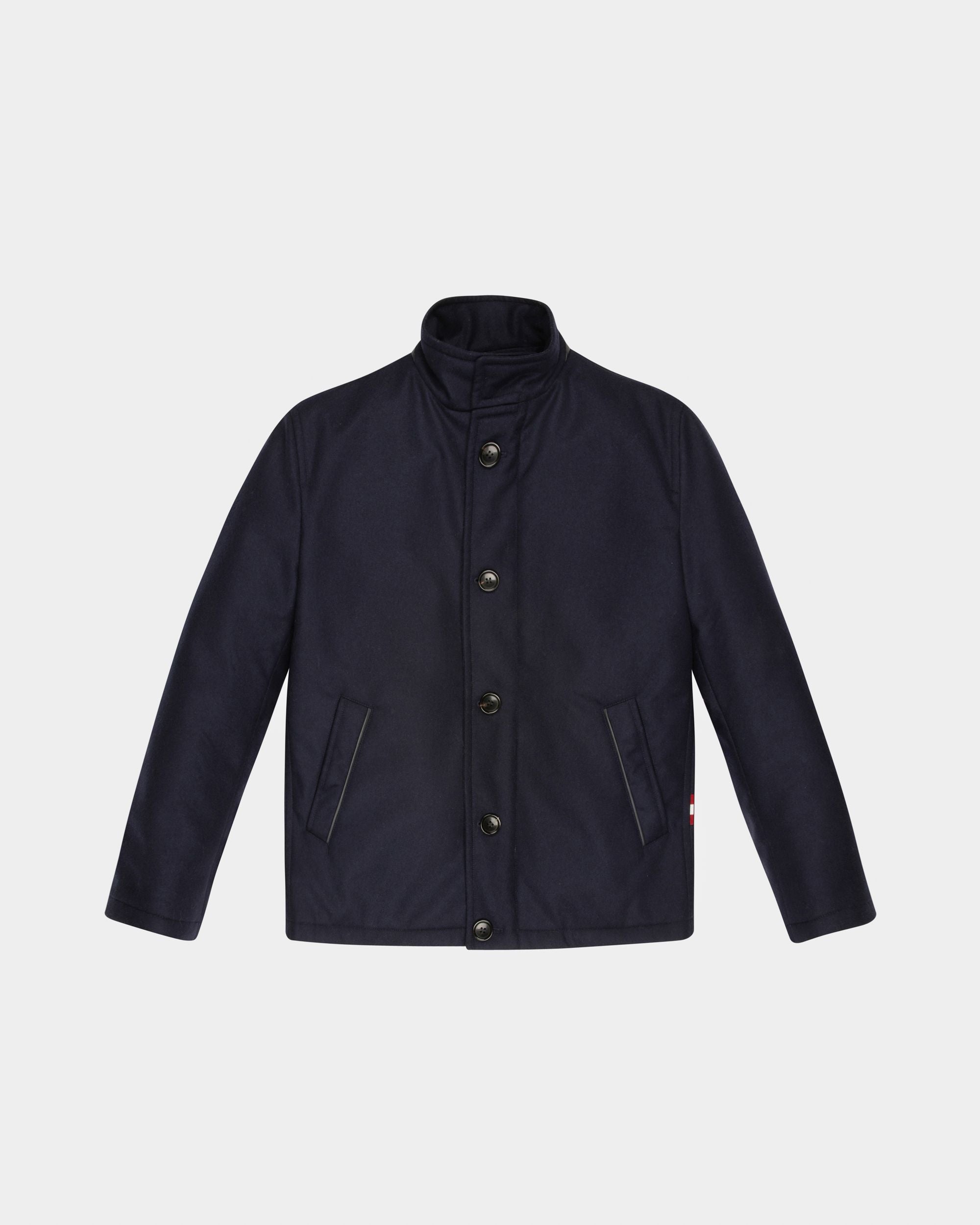 Manteau Bleu Marine En Laine Et Cachemire - Homme - Bally - 01