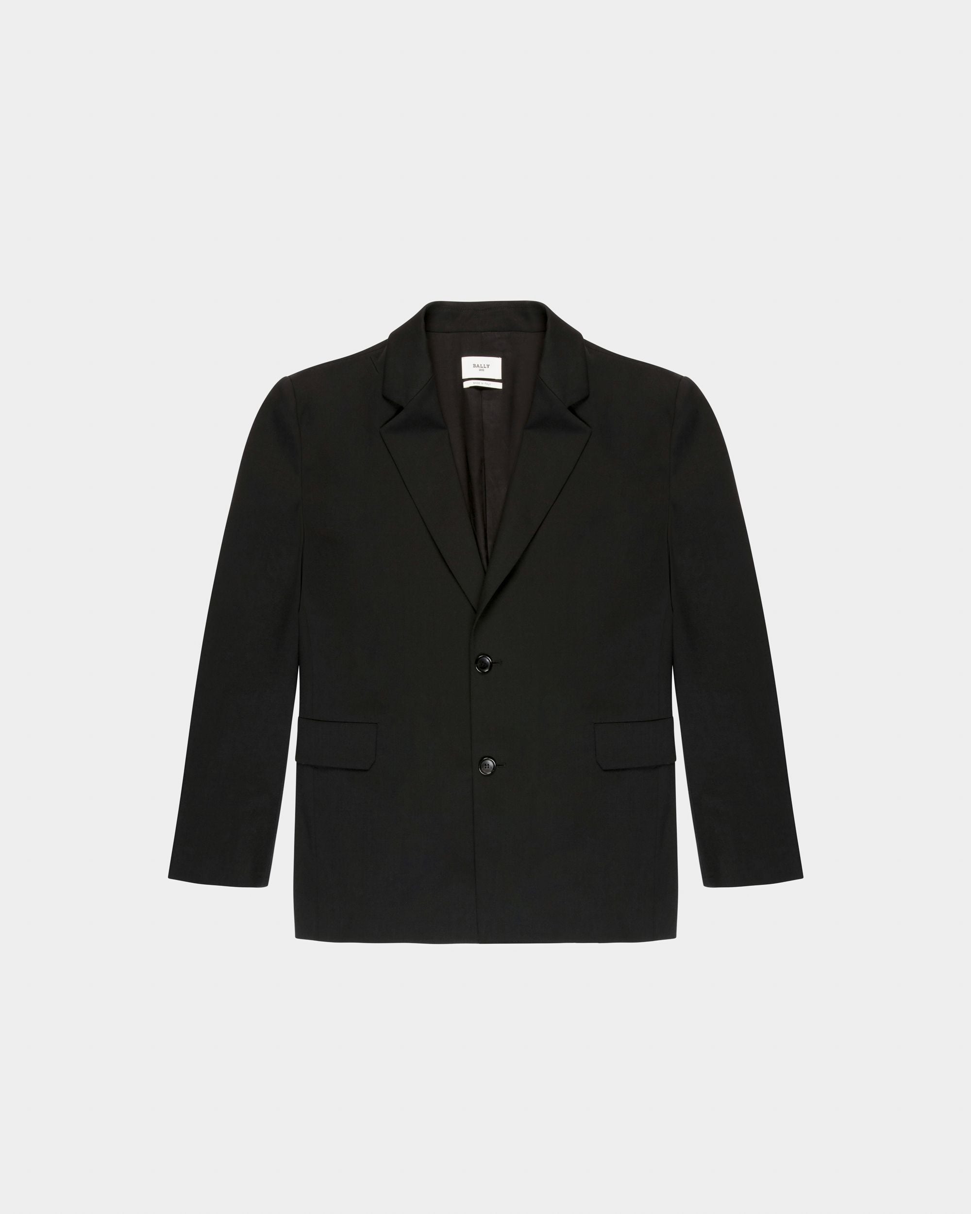 Veste Noire En Laine Mélangée - Homme - Bally - 01
