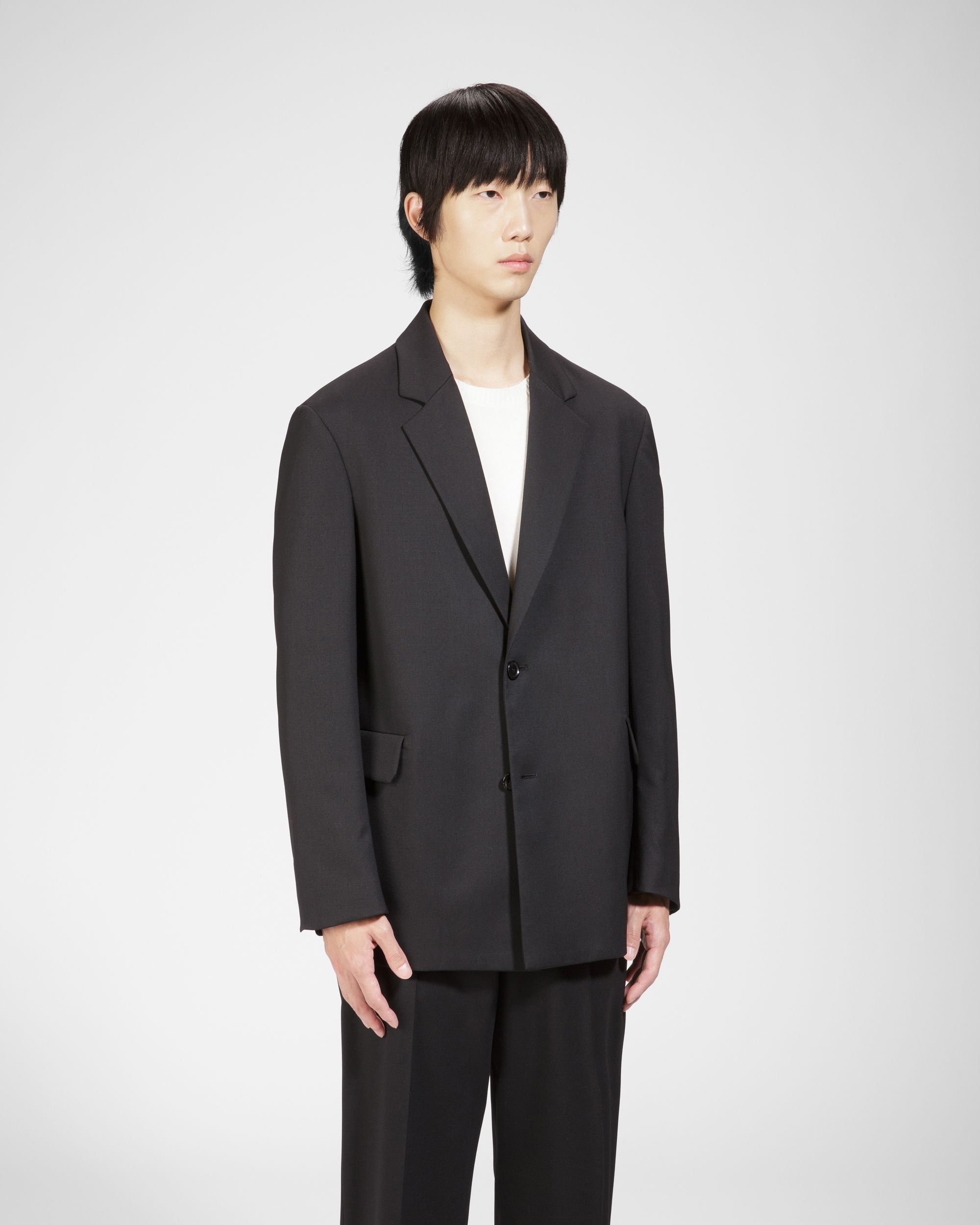 Veste Noire En Laine Mélangée - Homme - Bally - 02