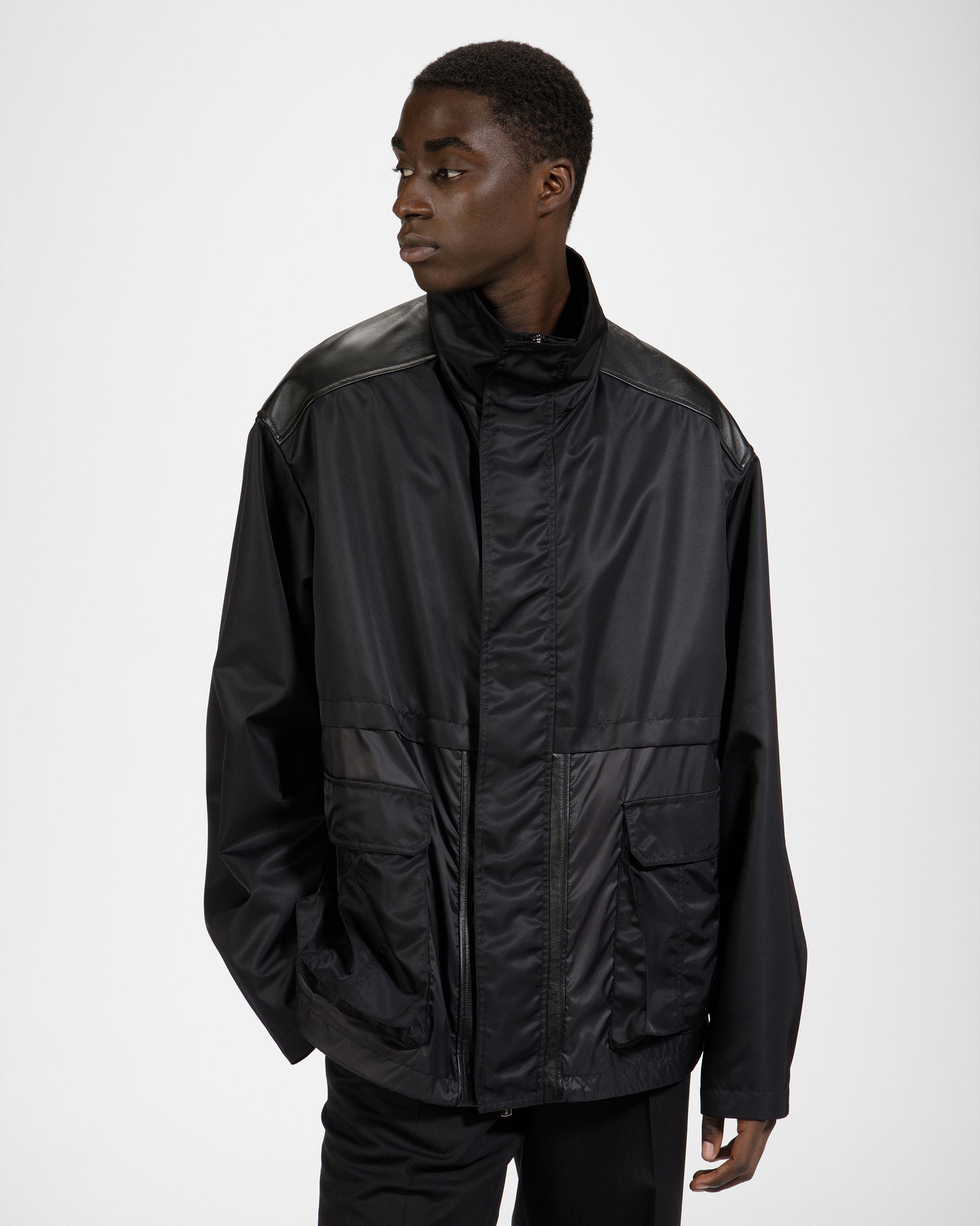 Blouson Bomber En Tissu Noir - Homme - Bally - 01