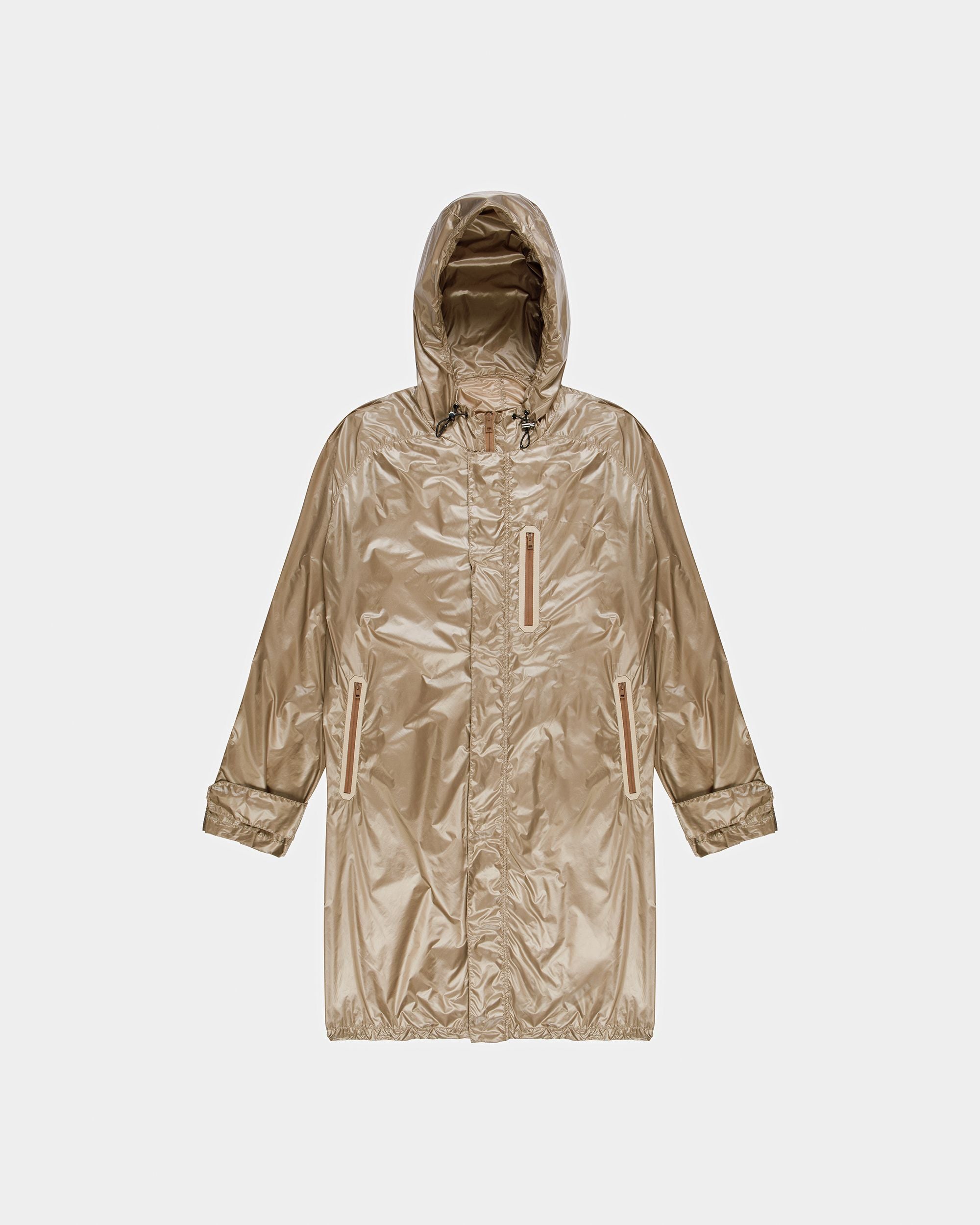 Cape Imperméable À Capuche En Tissu Technique Couleur Désert - Homme - Bally - 06