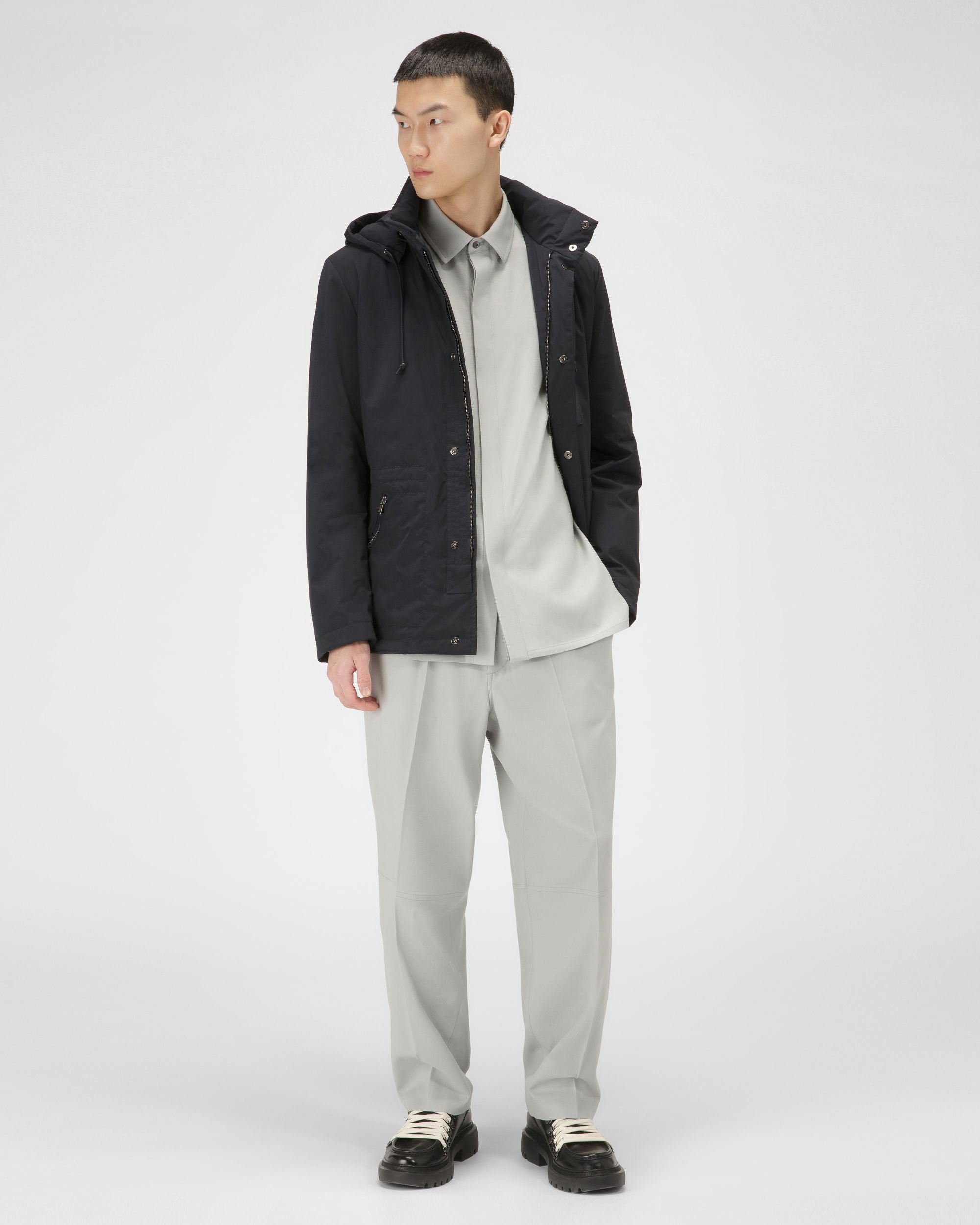 Manteau En Polyester Bleu Marine - Homme - Bally - 05