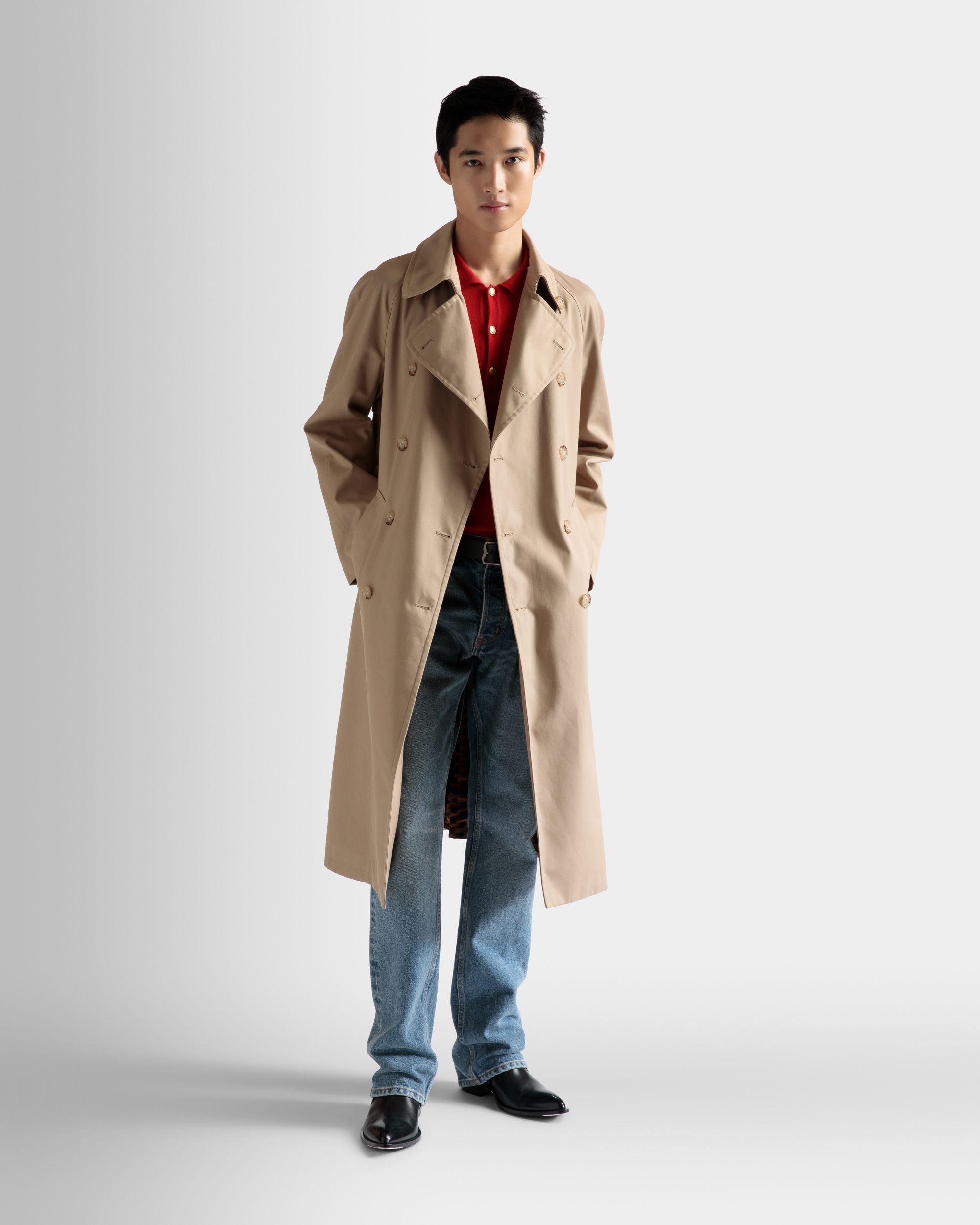 Trench-coat En coton marron - Homme - Bally - 02