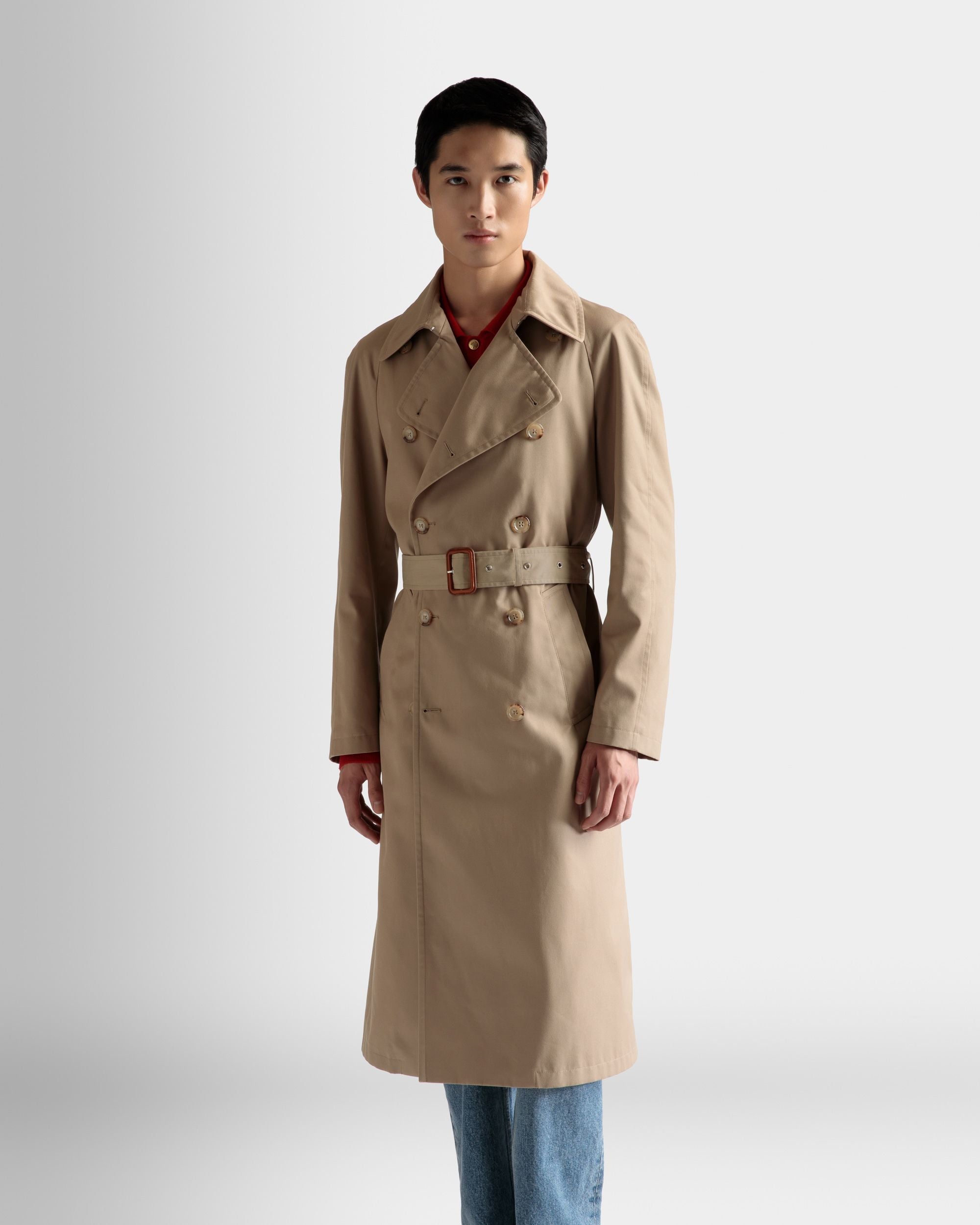 Trench-coat En coton marron - Homme - Bally - 03