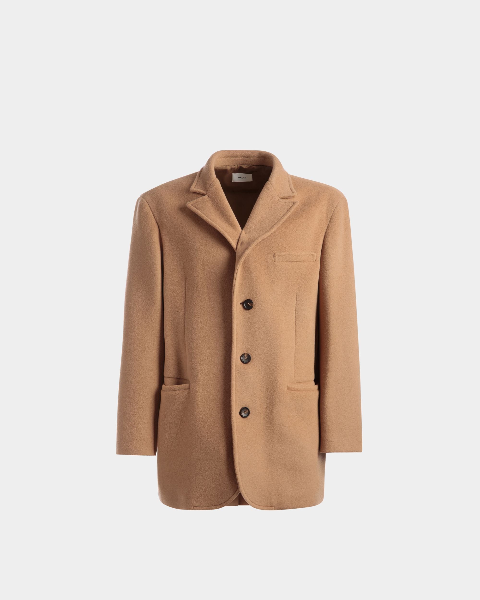Veste Droite En Cachemire Mélangé Couleur Camel - Homme - Bally - 01