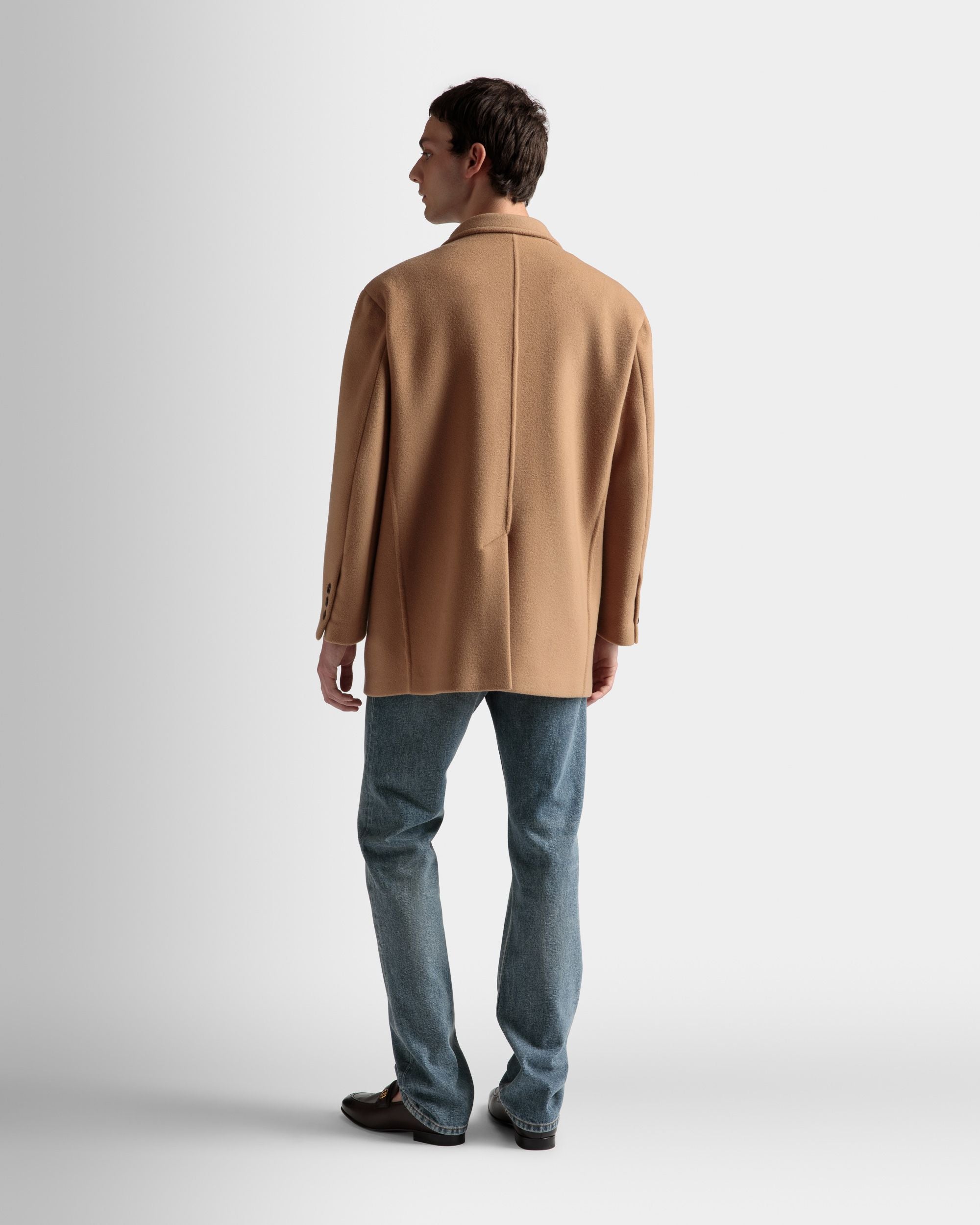 Veste Droite En Cachemire Mélangé Couleur Camel - Homme - Bally - 05