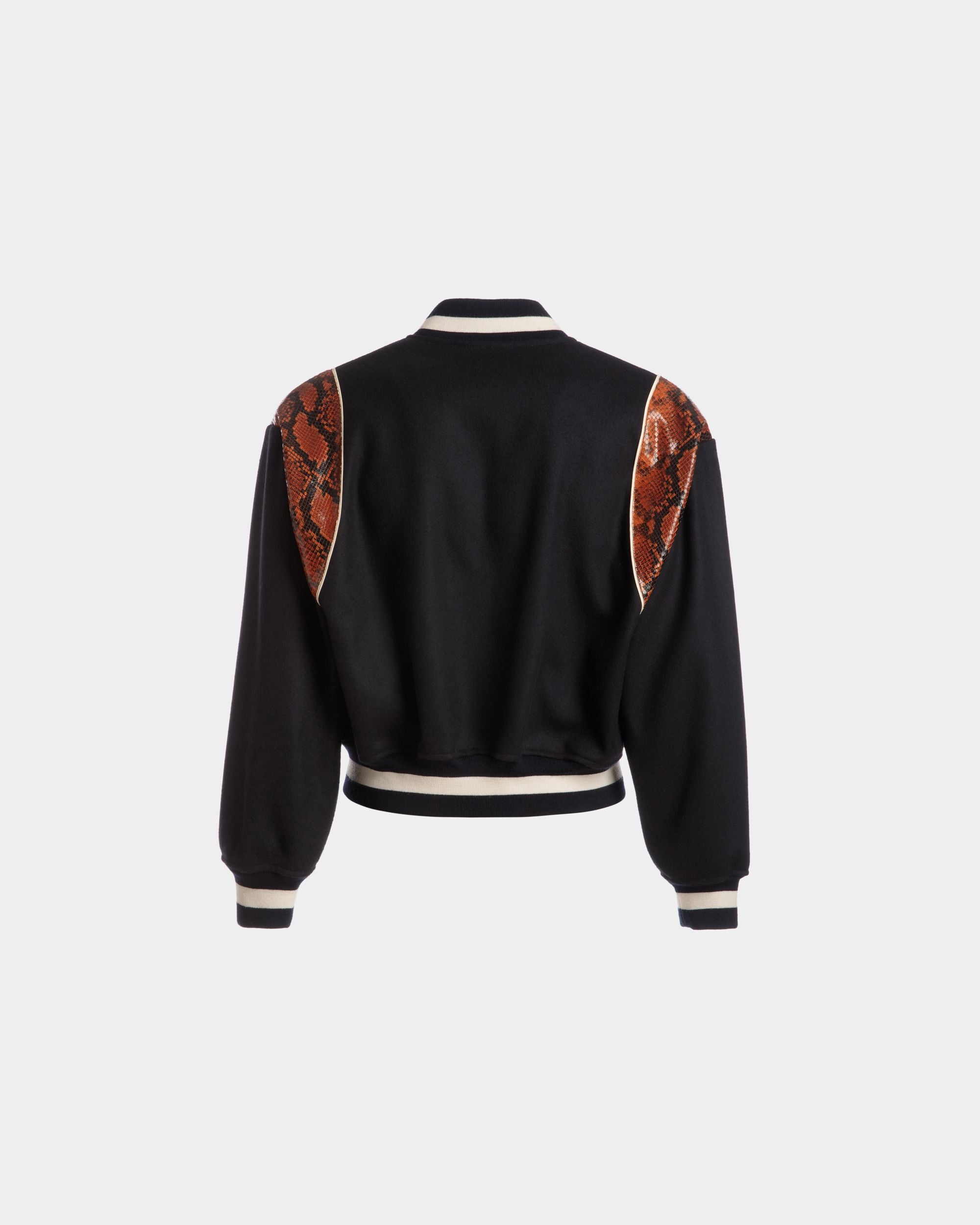 Veste Letterman En laine mélangée bleu marine - Homme - Bally - 07