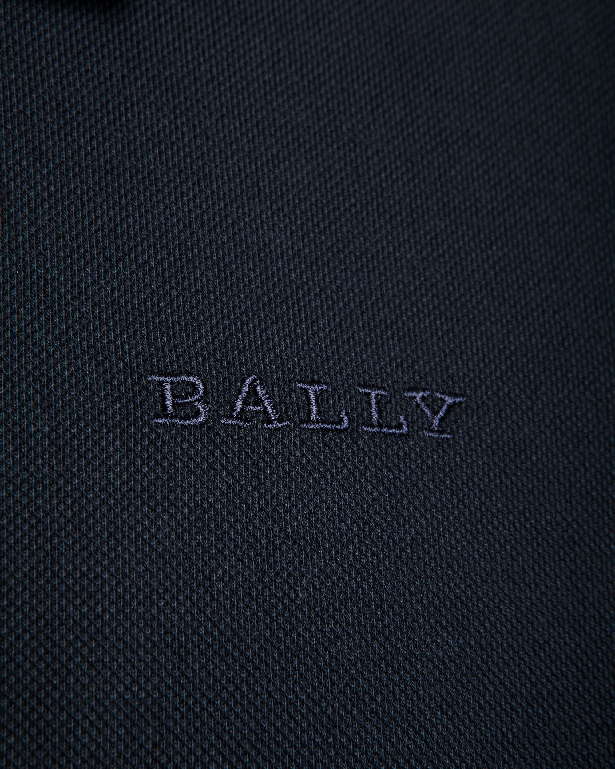 Polo En Maille Piquée De Coton Bleu - Homme - Bally - 02
