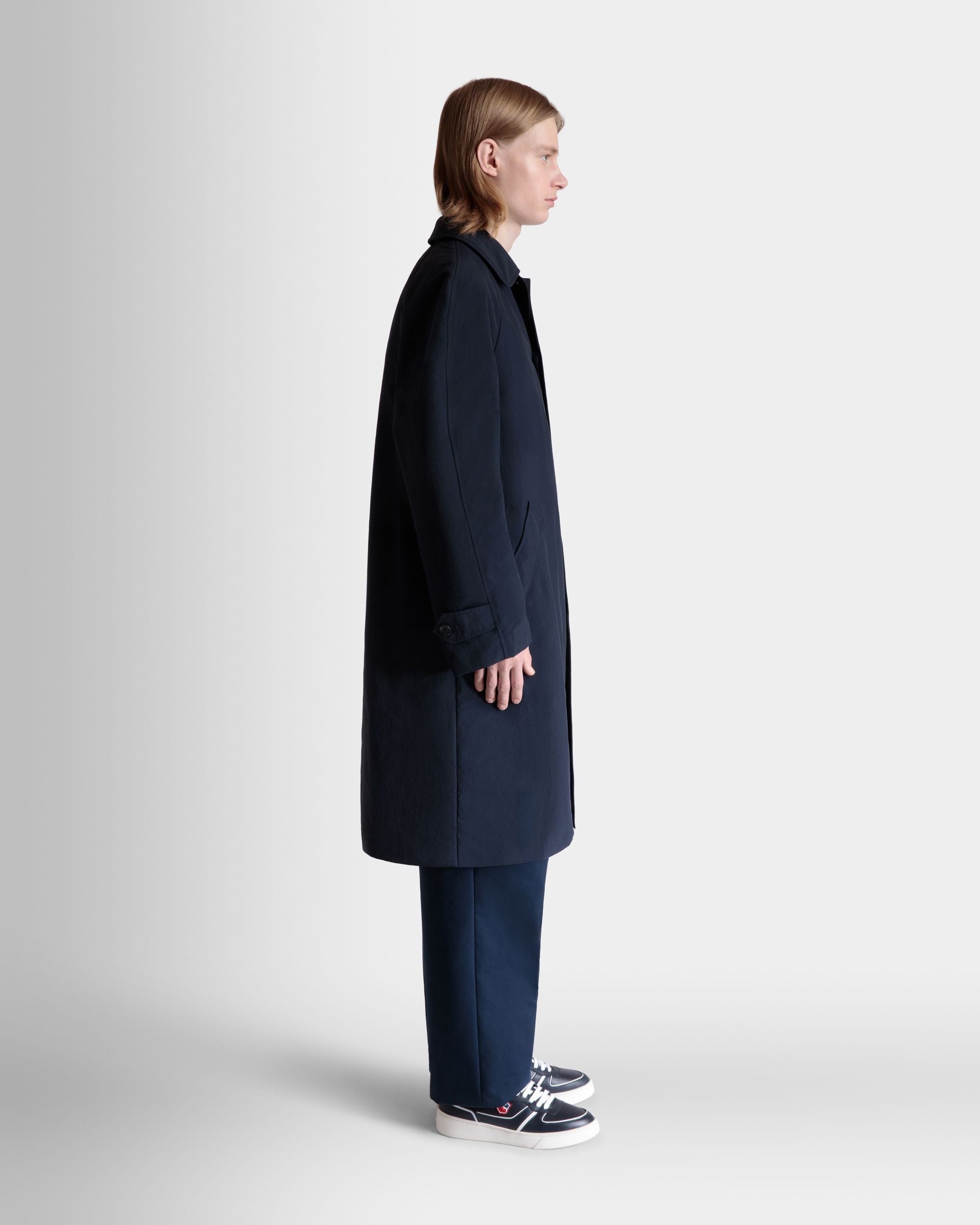 Trench En Nylon Navy Blue - Homme - Bally - 05