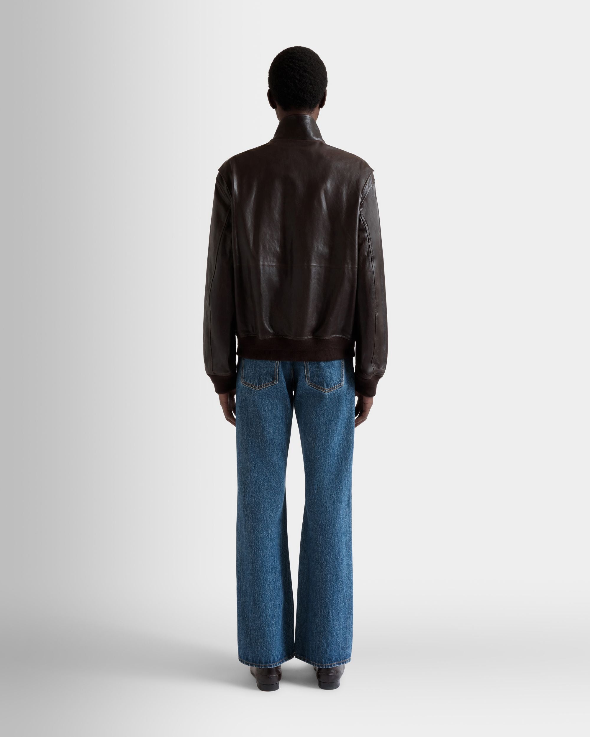 Bomber En Cuir Ebano - Homme - Bally - 06