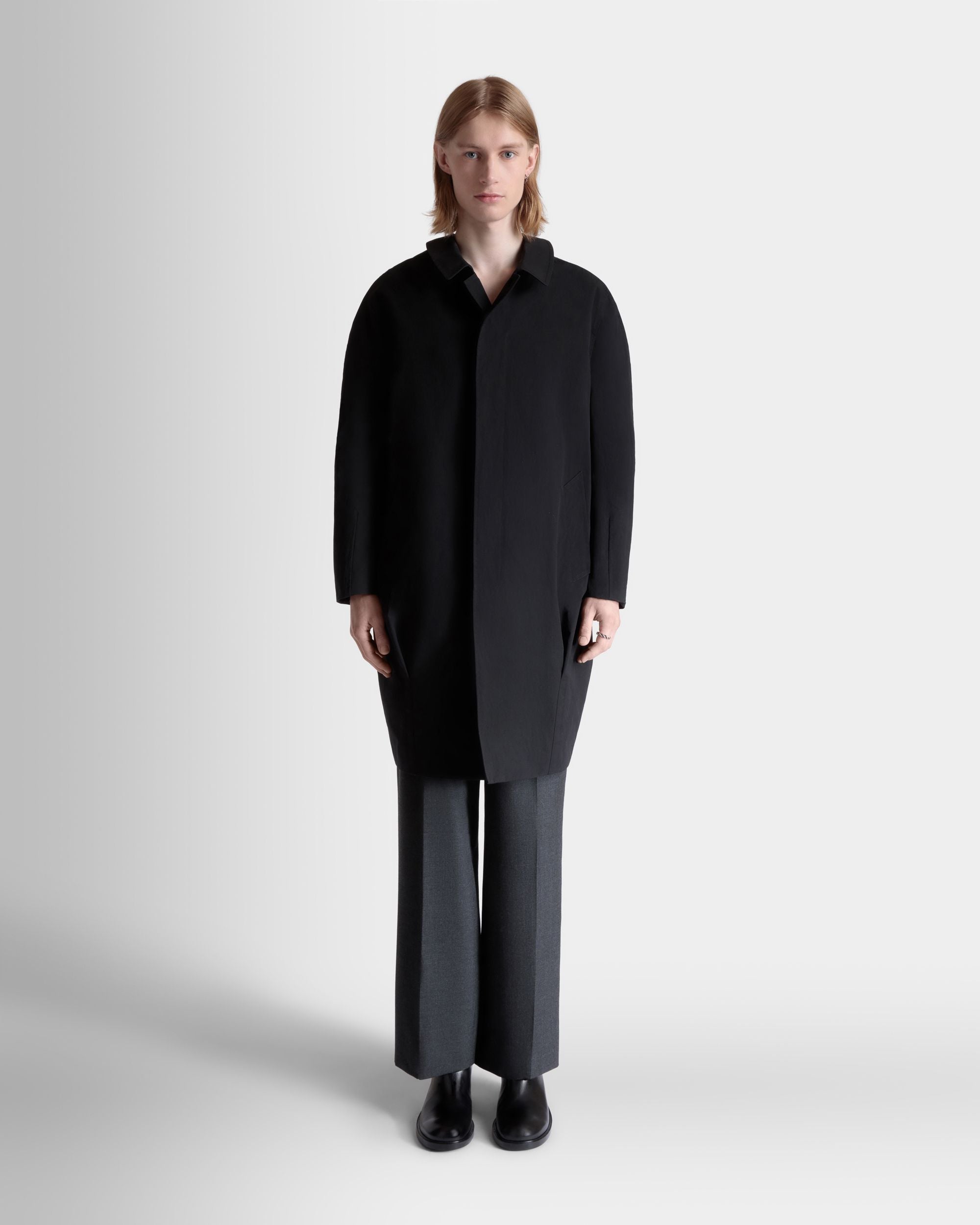 Manteau En Polyester Noir - Homme - Bally - 02