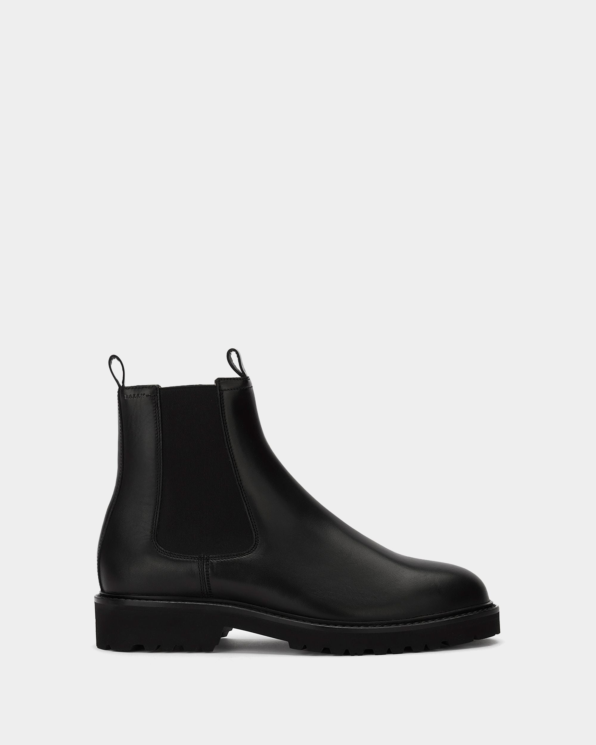 Bottine En Cuir Noir - Homme - Bally - 01