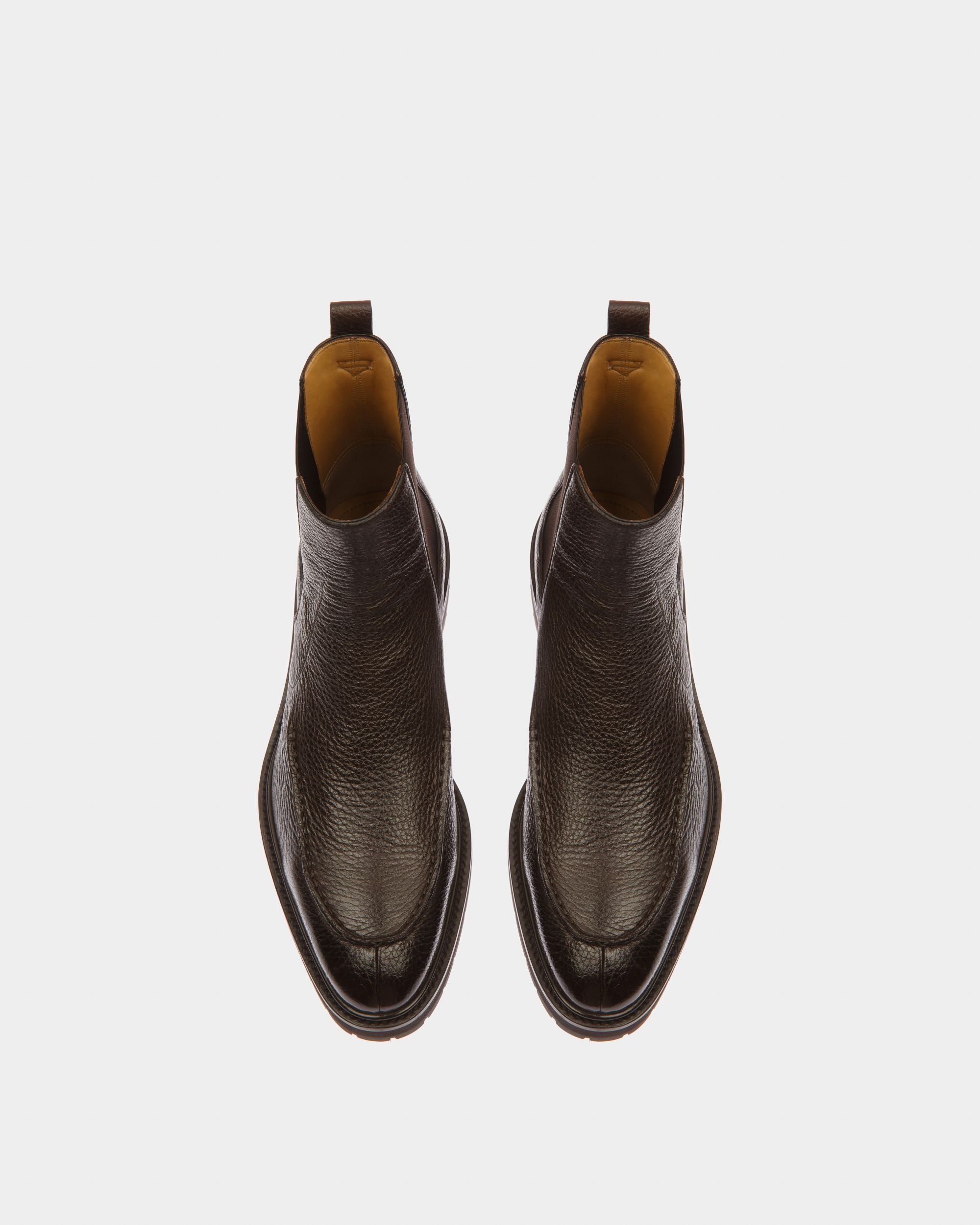 Mirno Bottines En Cuir Couleur Brun Ébène - Homme - Bally - 02