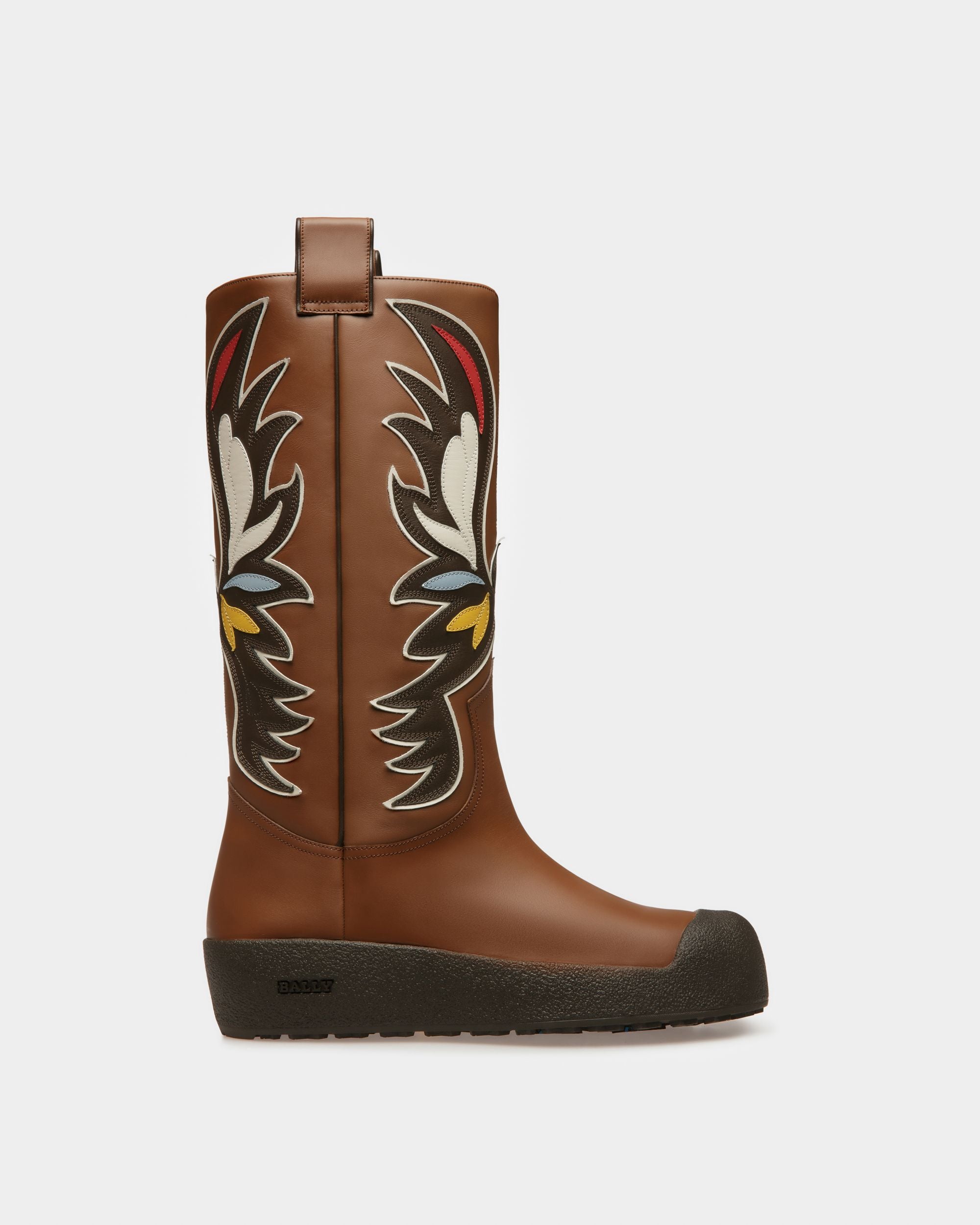 Chambery Bottes De Neige En Cuir Brun Et Marron Ébène - Homme - Bally - 01