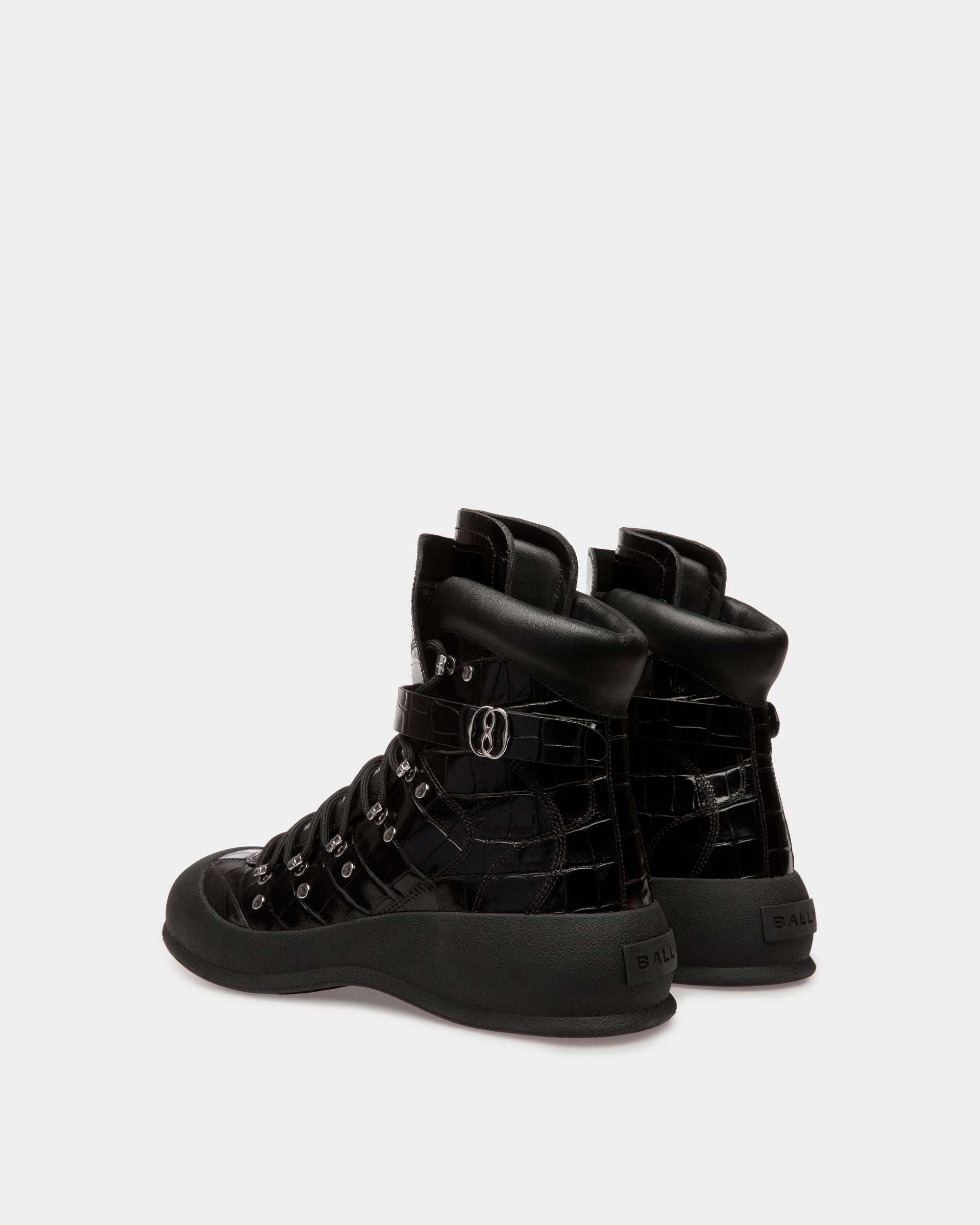 Bottes De Neige Frei En Cuir Noir - Homme - Bally - 04