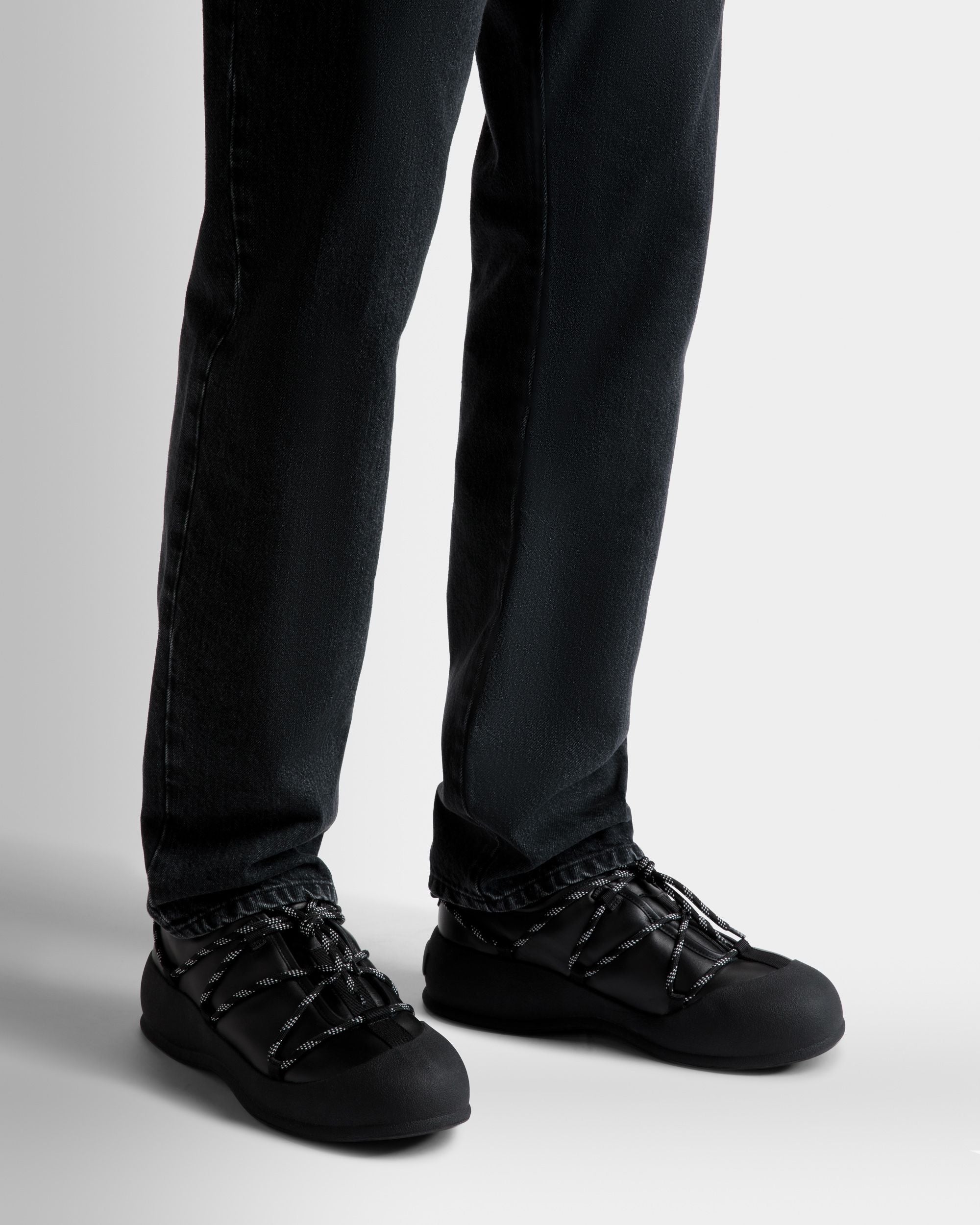 Bottes De Neige Frei En Cuir Noir - Homme - Bally - 02