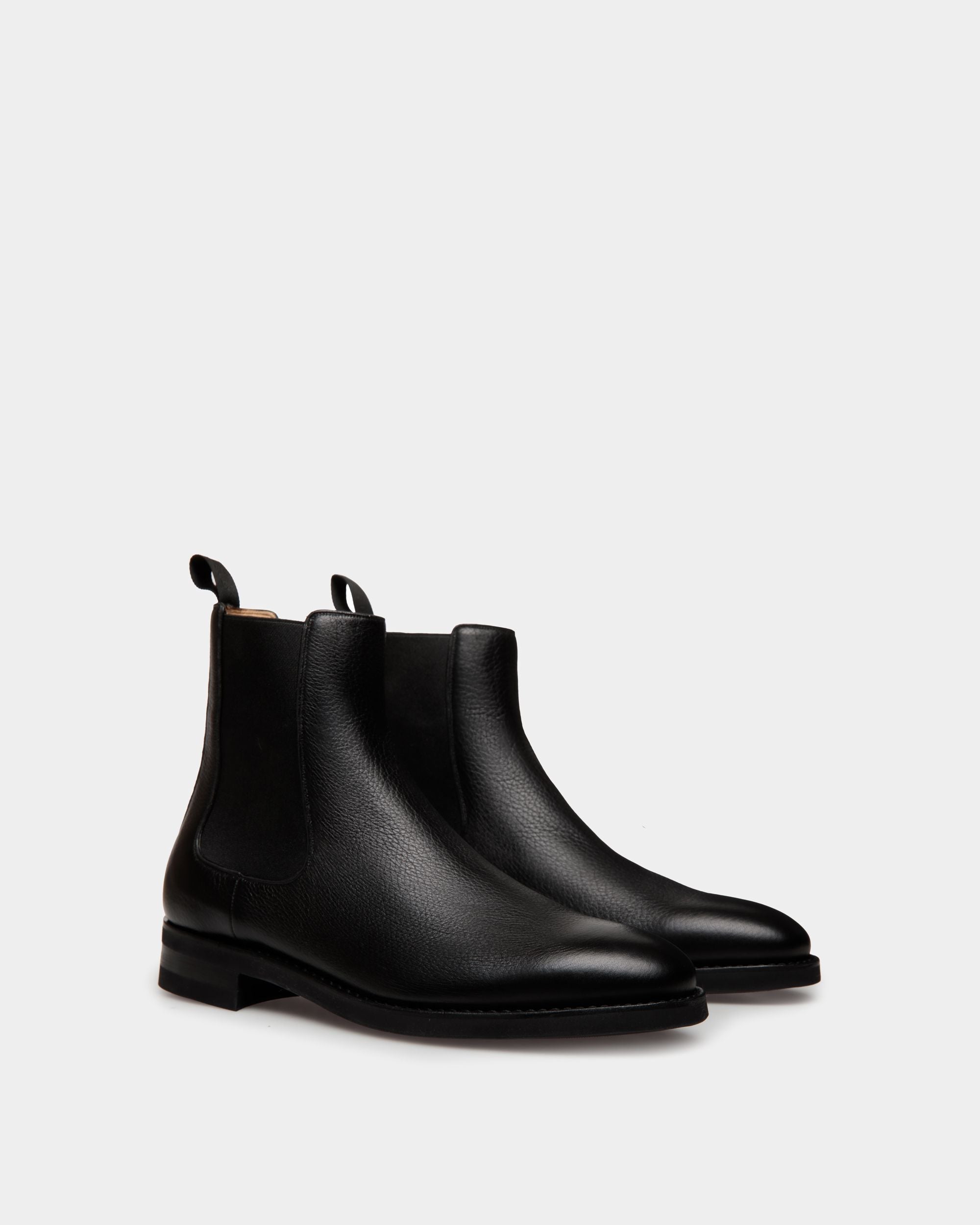 Bottine Scribe Un En Cuir De Cerf Noir - Homme - Bally - 02