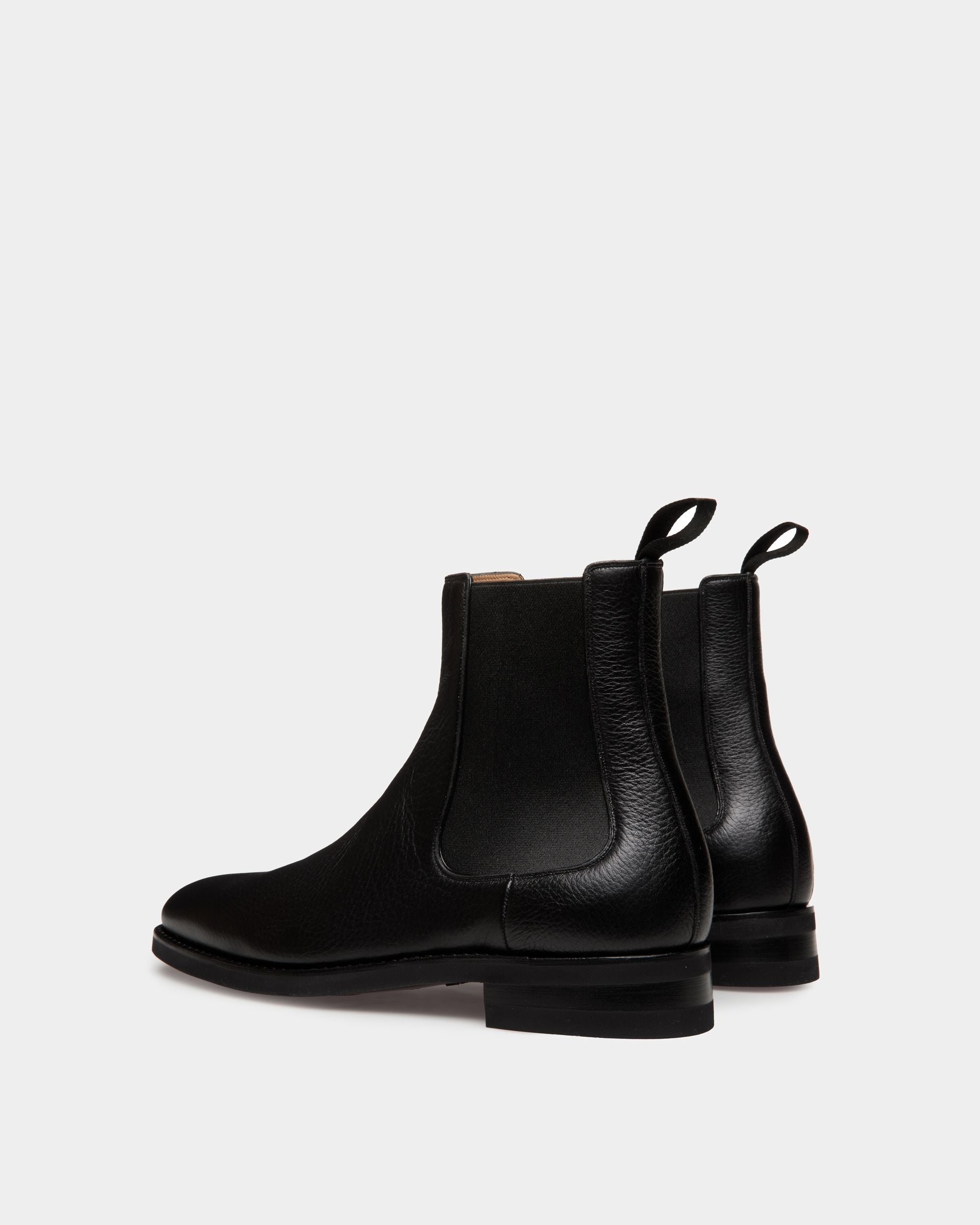 Bottine Scribe Un En Cuir De Cerf Noir - Homme - Bally - 03