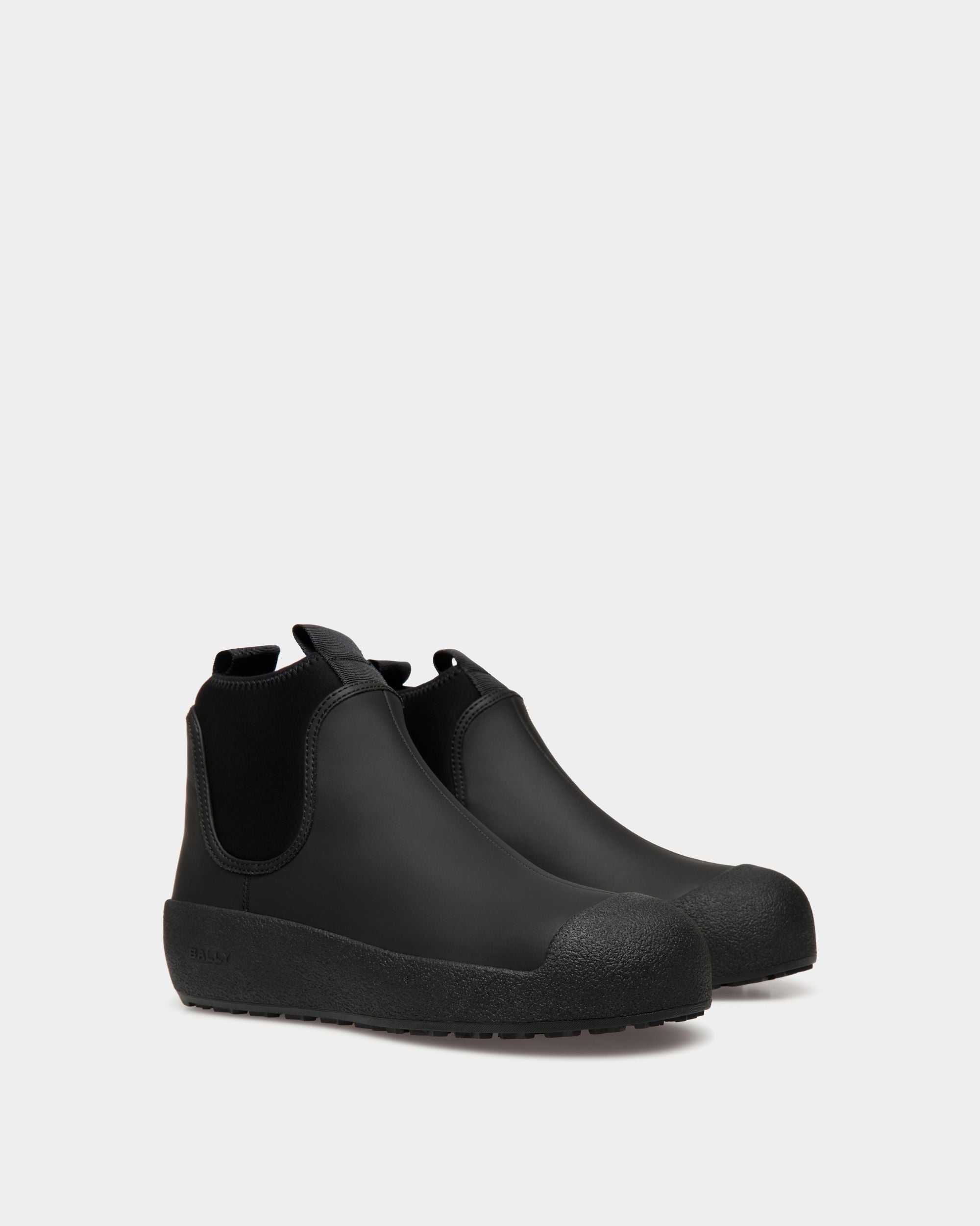 Bottine Bally Curling En Cuir Noir Caoutchouté - Homme - Bally - 03