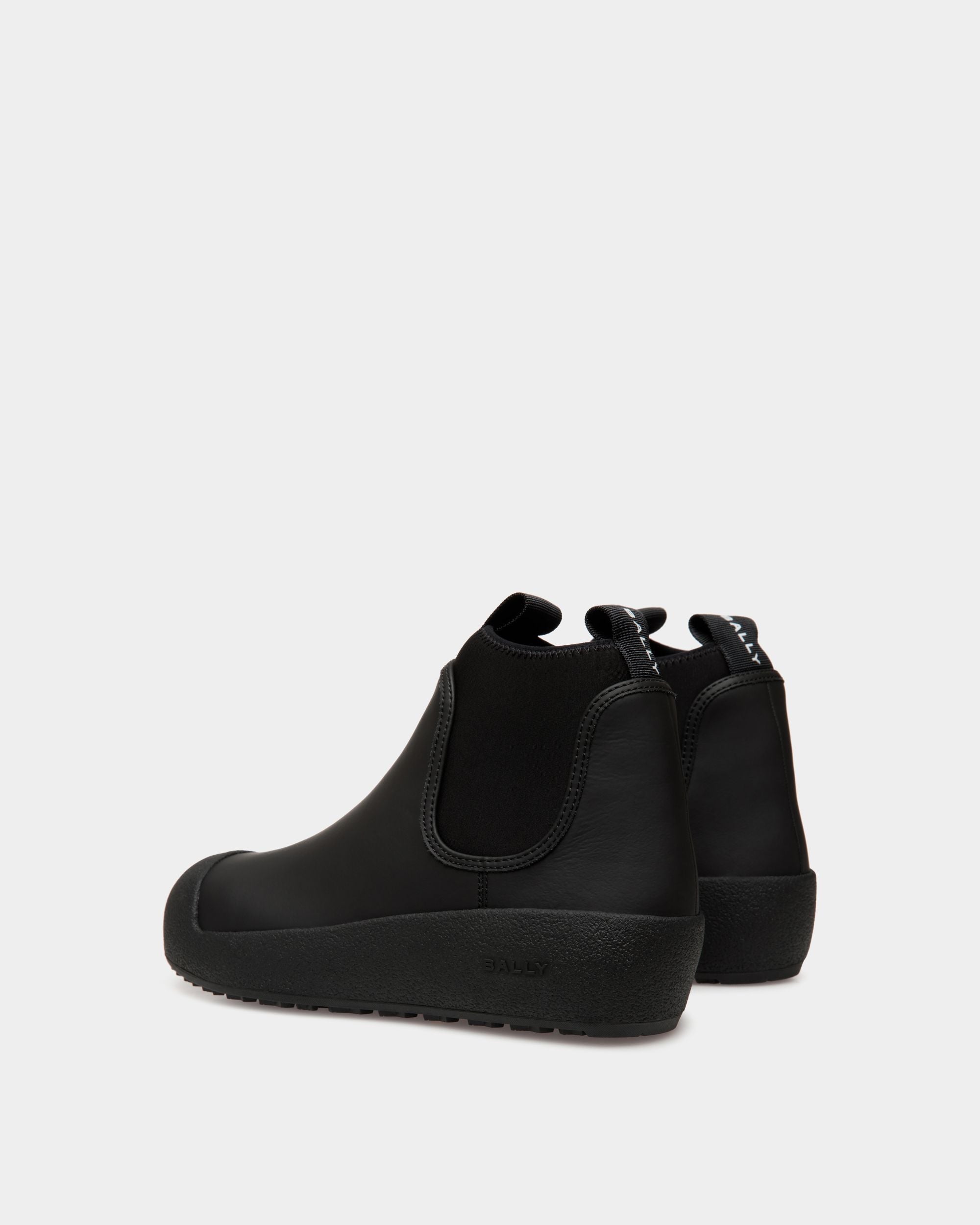 Bottine Bally Curling En Cuir Noir Caoutchouté - Homme - Bally - 04
