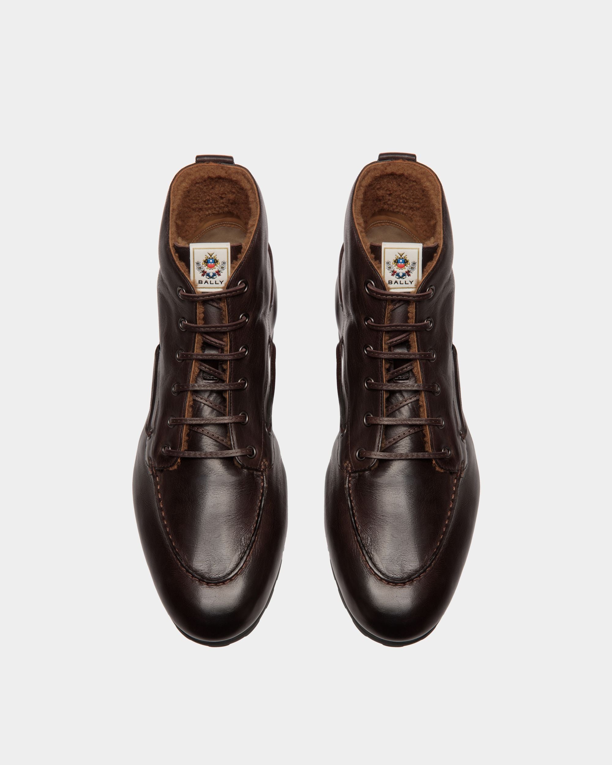 Bottine De La Capsule D’hiver En Cuir Ebano - Homme - Bally - 05