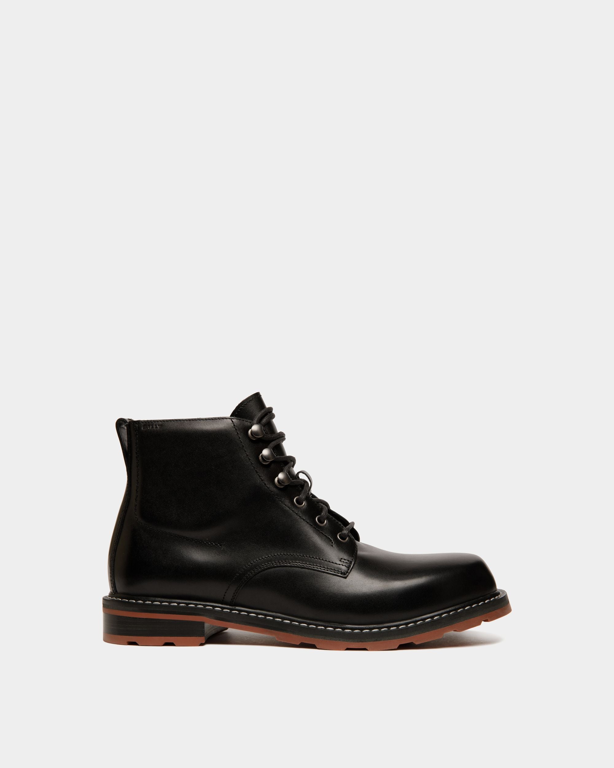 Bottine En Cuir Noir De La Capsule D’hiver - Homme - Bally - 01
