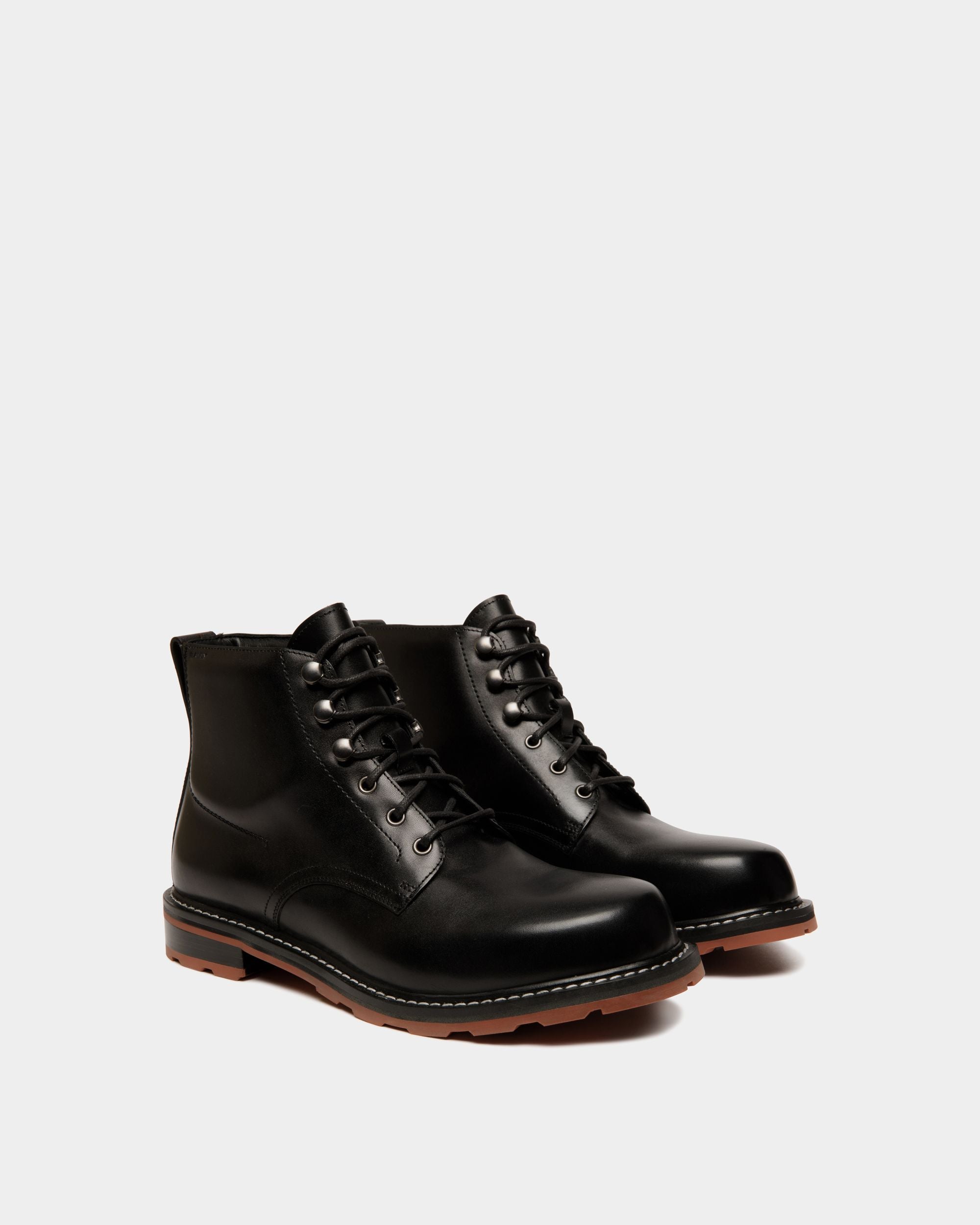 Bottine En Cuir Noir De La Capsule D’hiver - Homme - Bally - 03