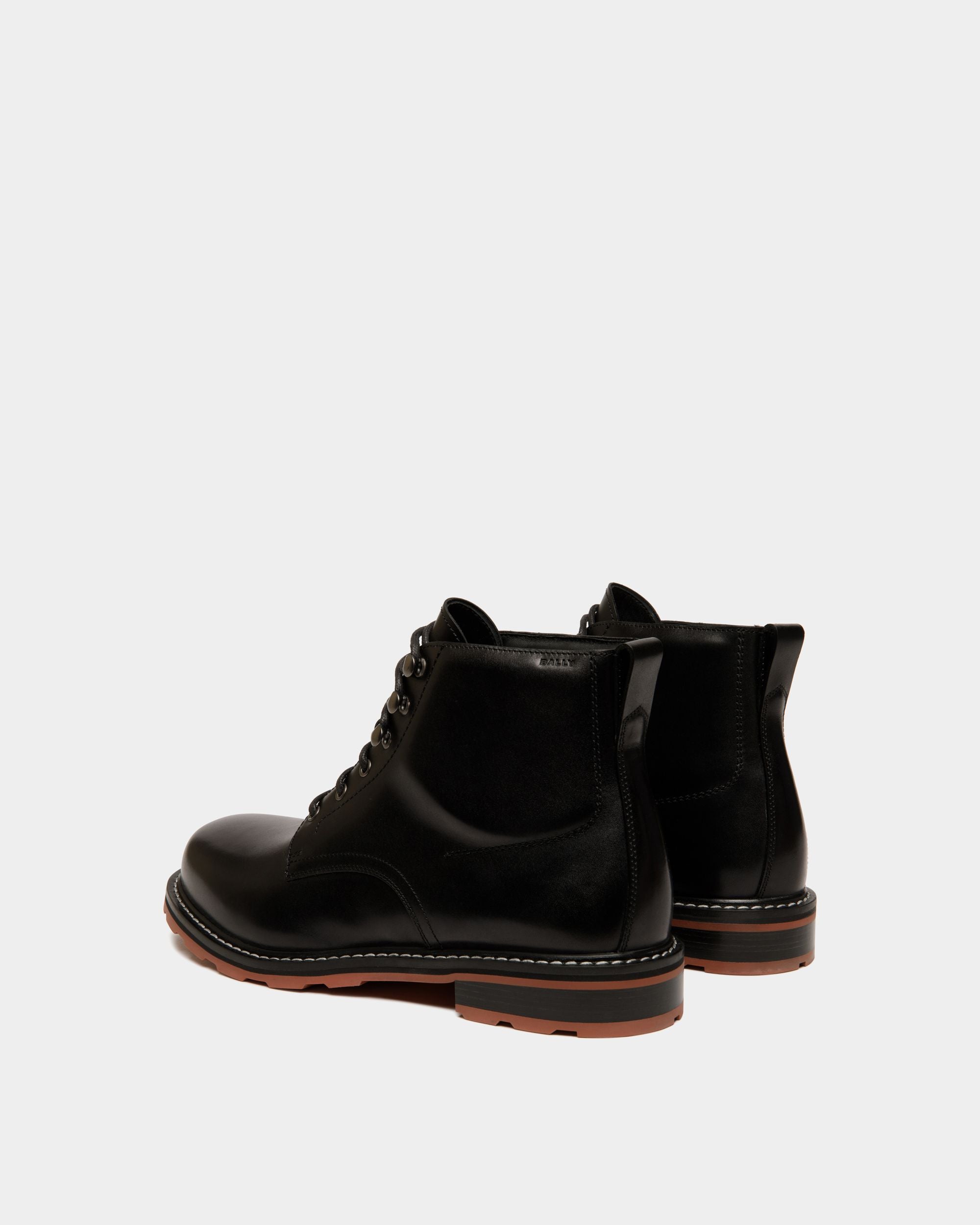 Bottine En Cuir Noir De La Capsule D’hiver - Homme - Bally - 04