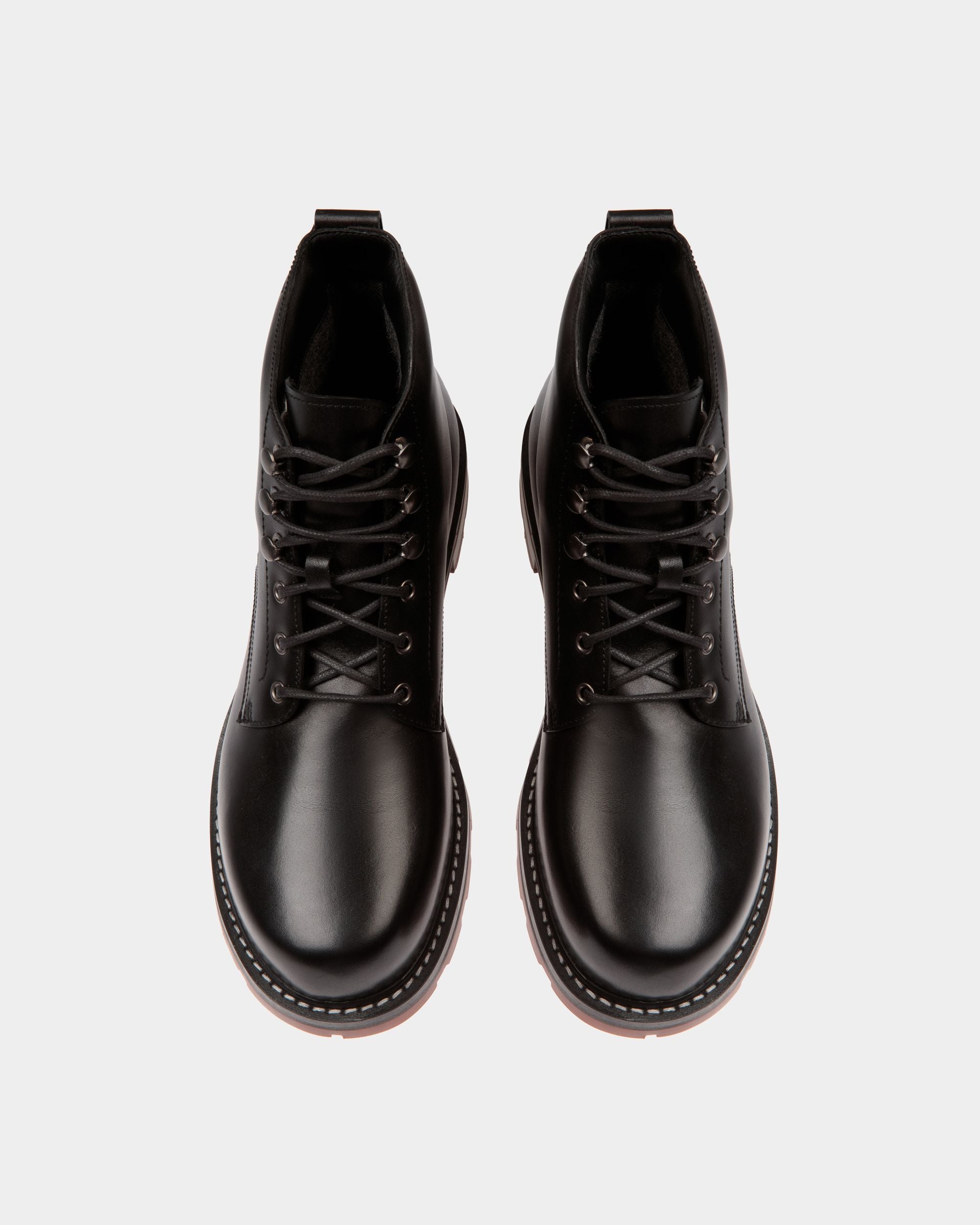 Bottine En Cuir Noir De La Capsule D’hiver - Homme - Bally - 05