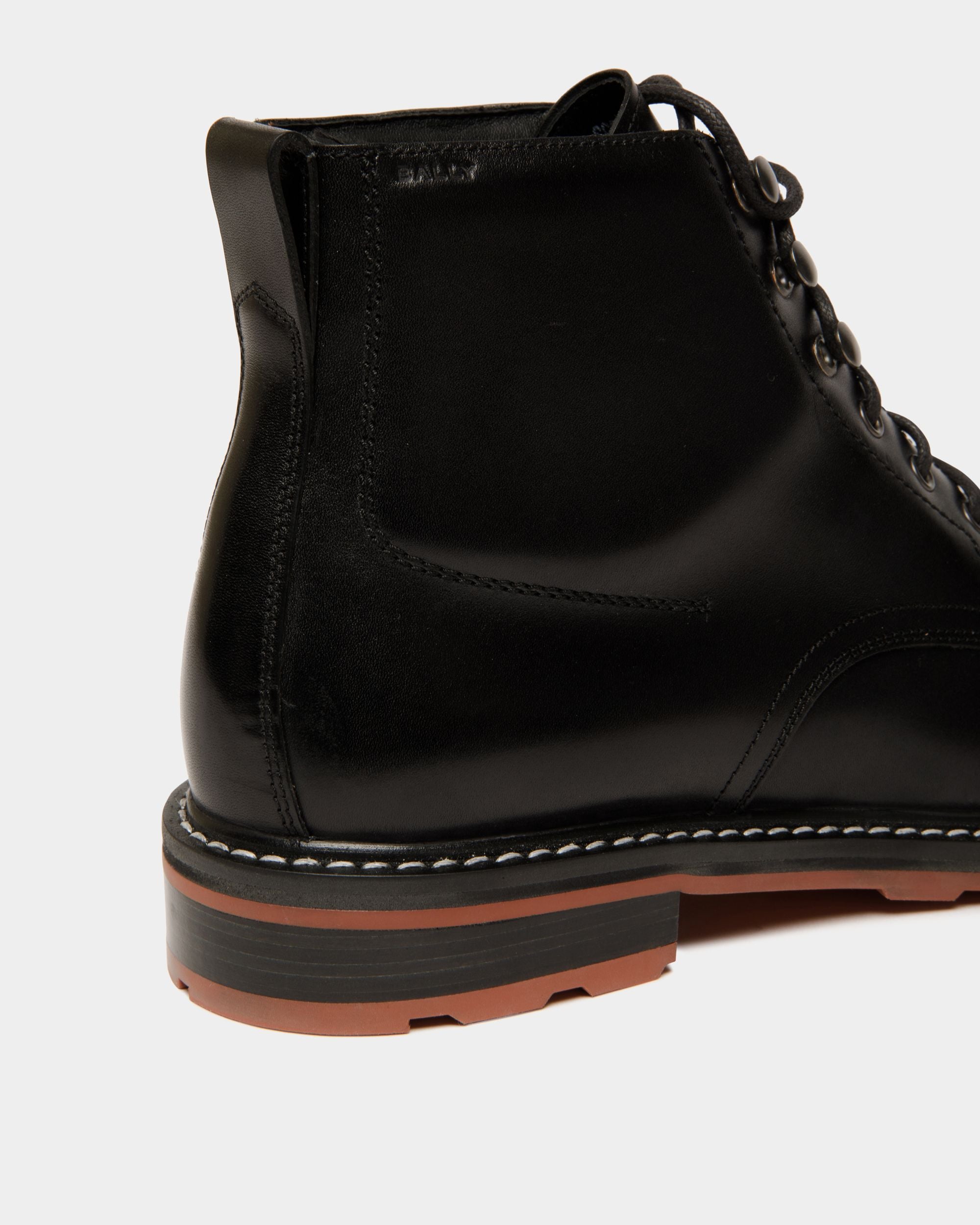 Bottine En Cuir Noir De La Capsule D’hiver - Homme - Bally - 06