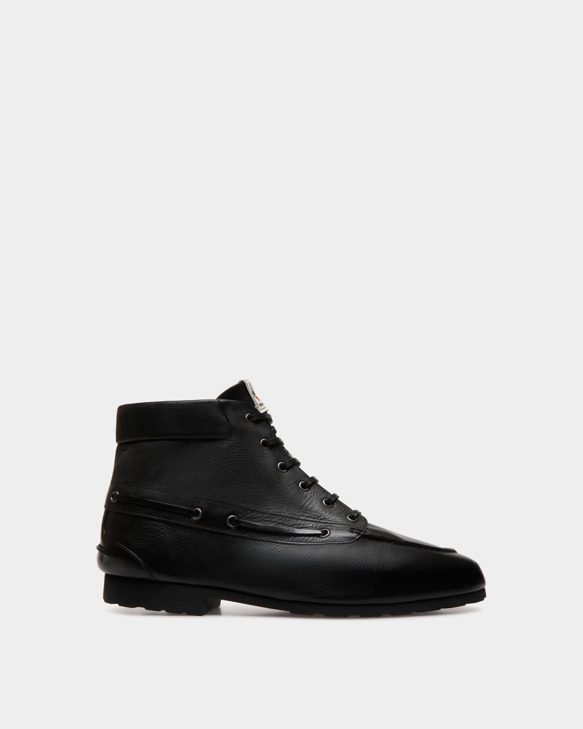 Bottine Plume En Cuir Noir - Homme - Bally - 01