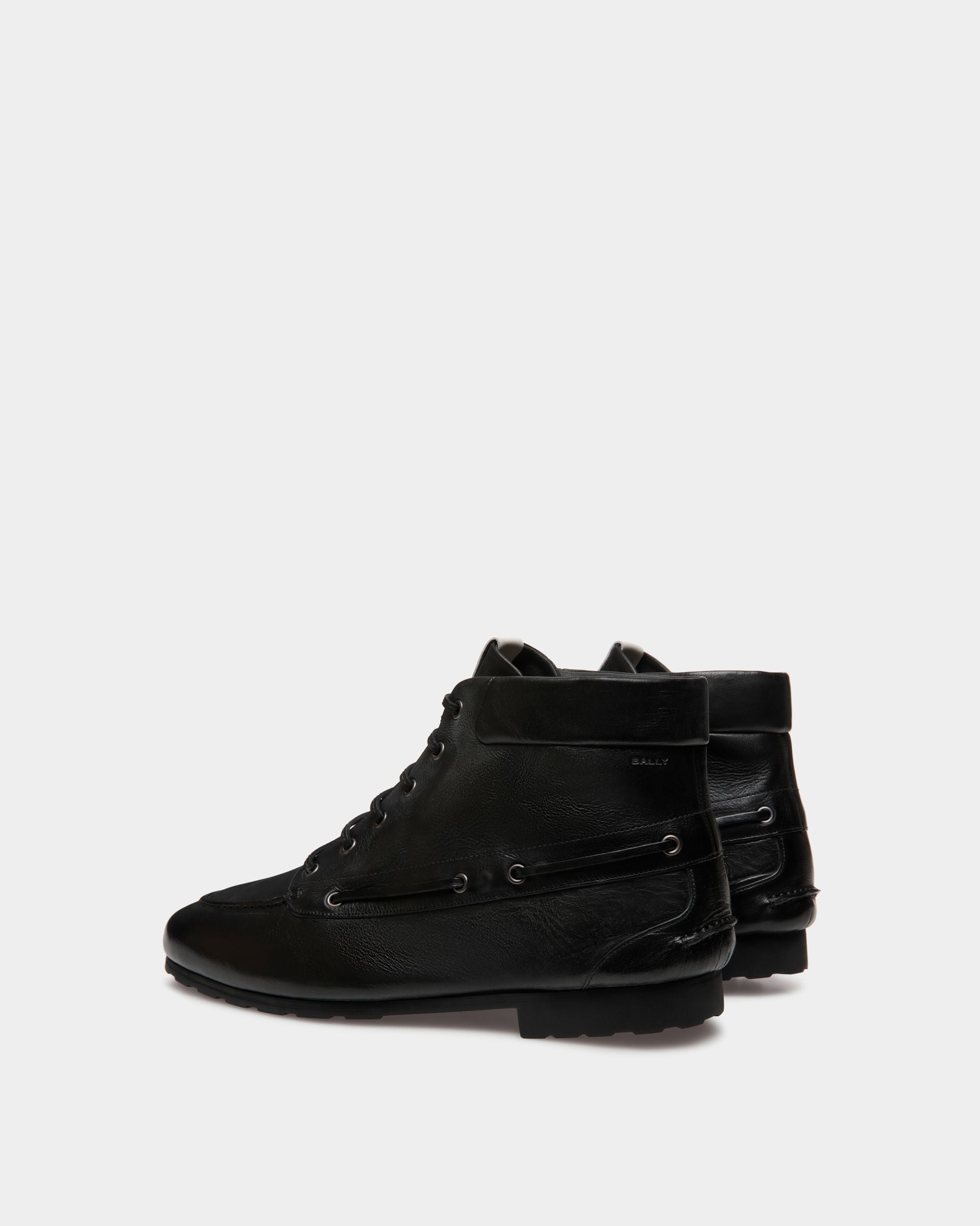 Bottine Plume En Cuir Noir - Homme - Bally - 04