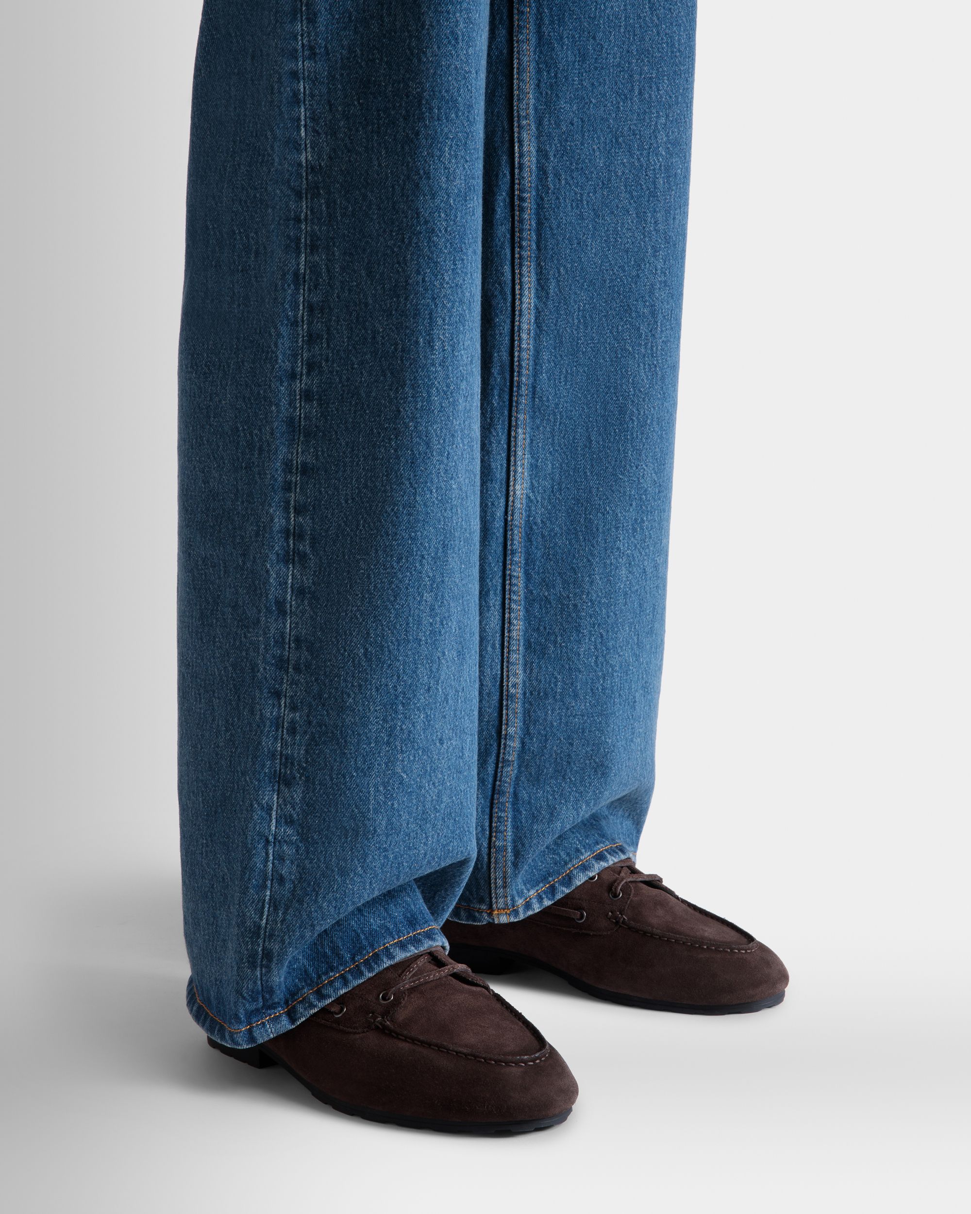 Bottine Plume En Daim Ebano - Homme - Bally - 02