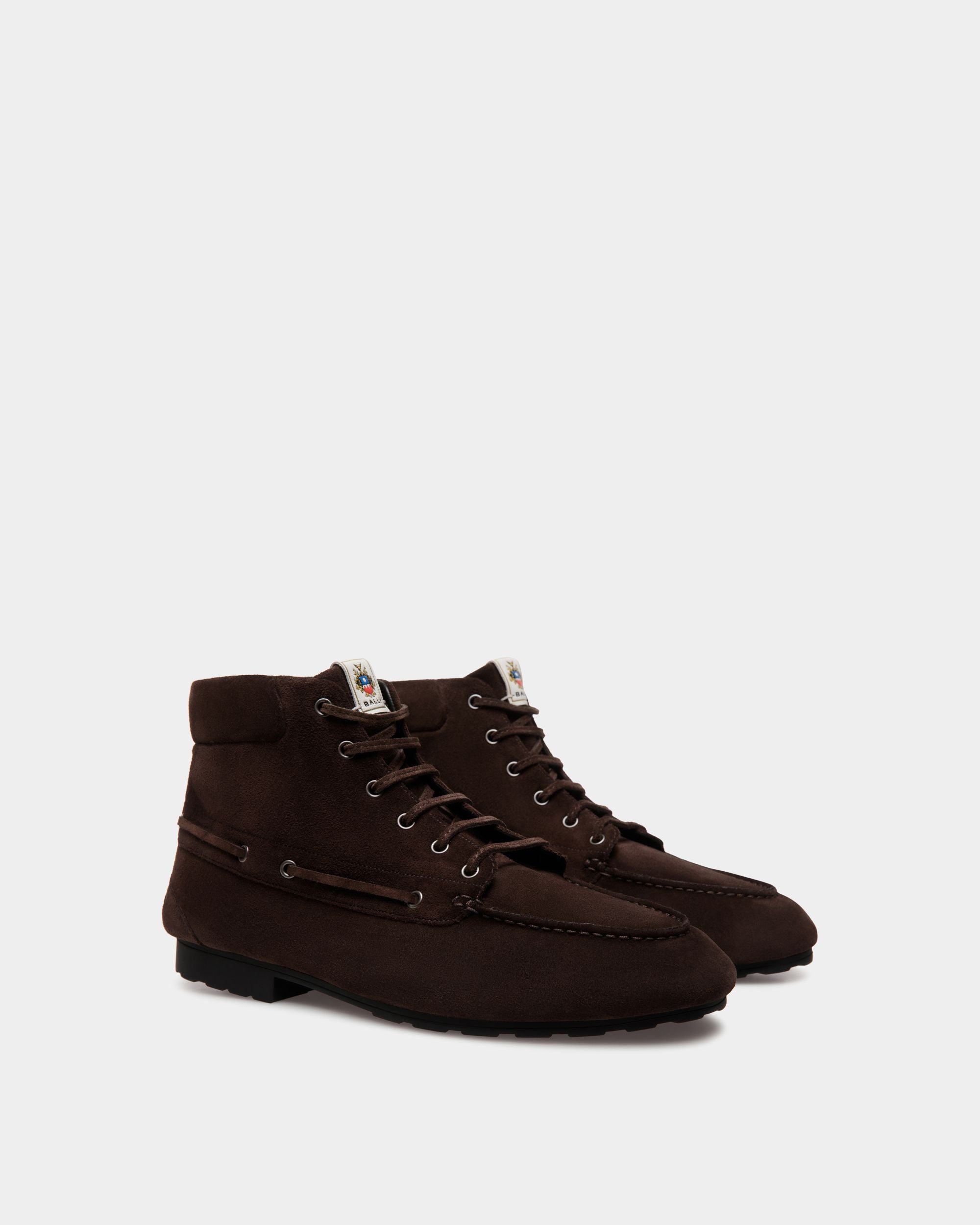 Bottine Plume En Daim Ebano - Homme - Bally - 03