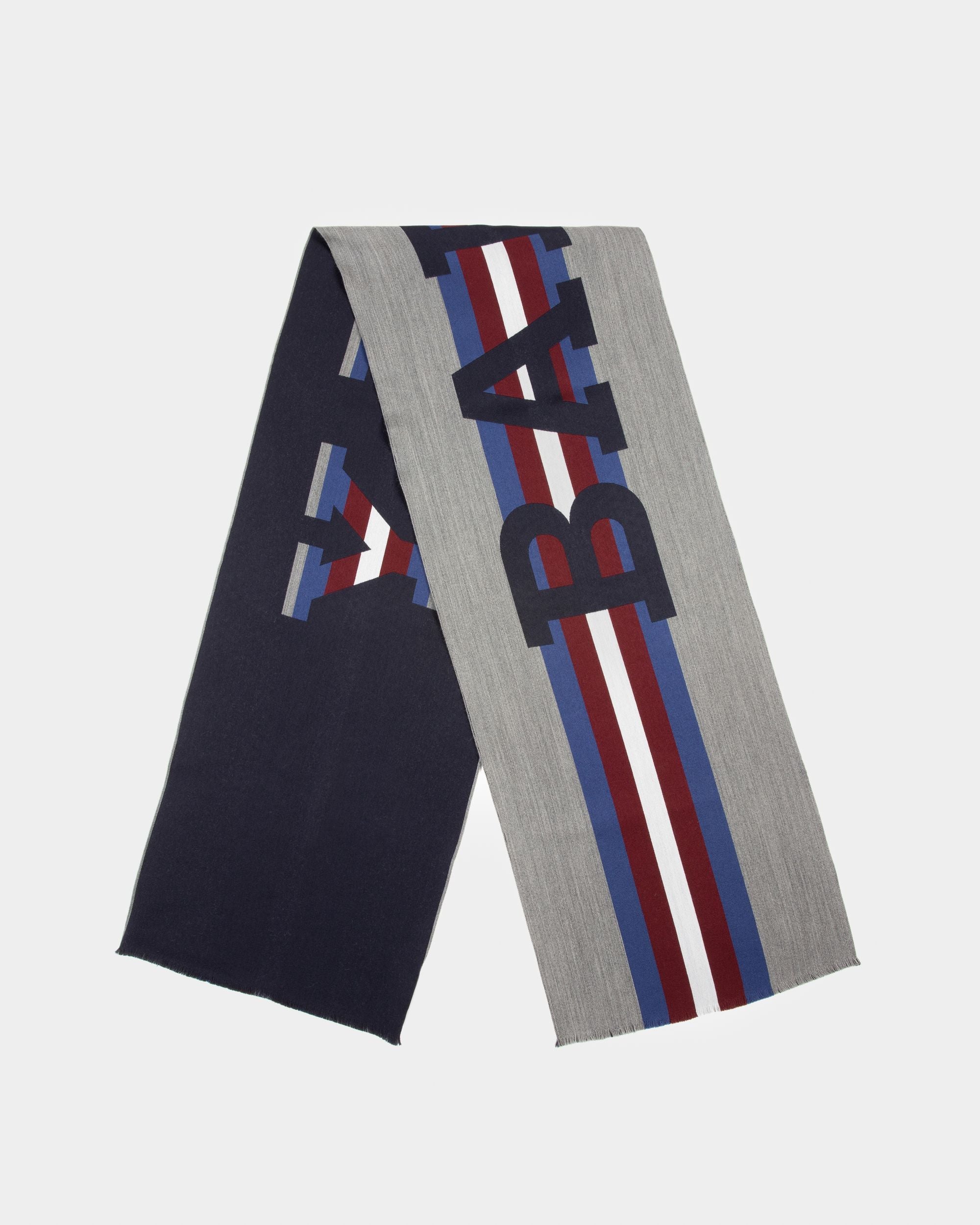Écharpe En Soie Mélangée Avec Bandes Bally - Homme - Bally - 01