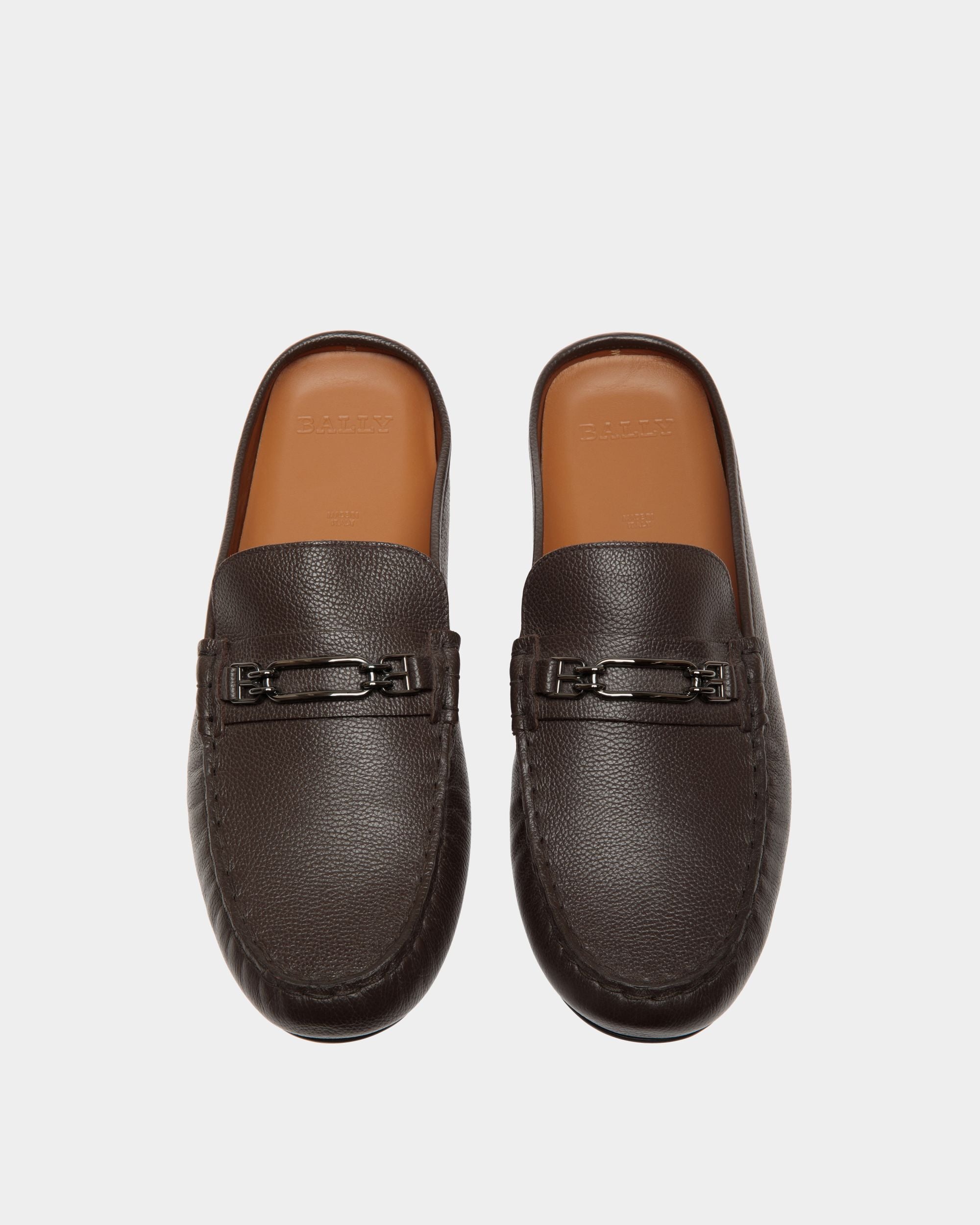 Villeneuve Drivers In Brown Leather - Homme - Bally - 04