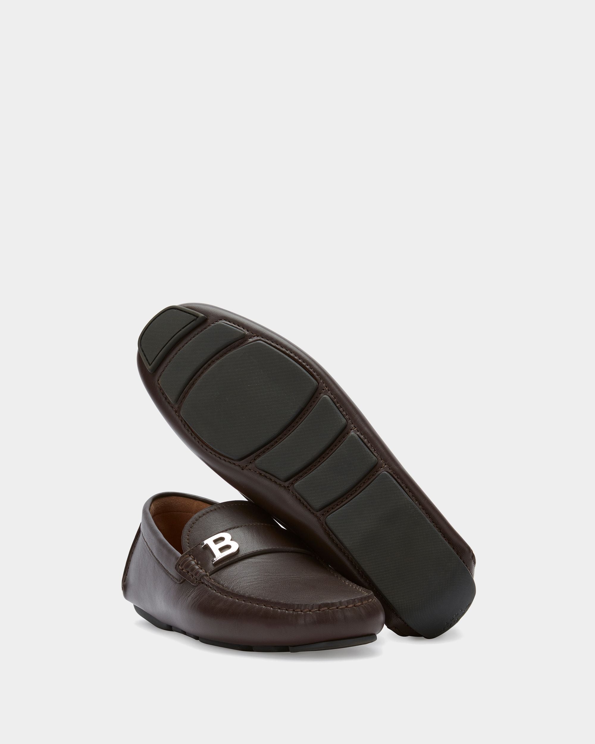 Chaussure Driver En Cuir Marron - Homme - Bally - 03