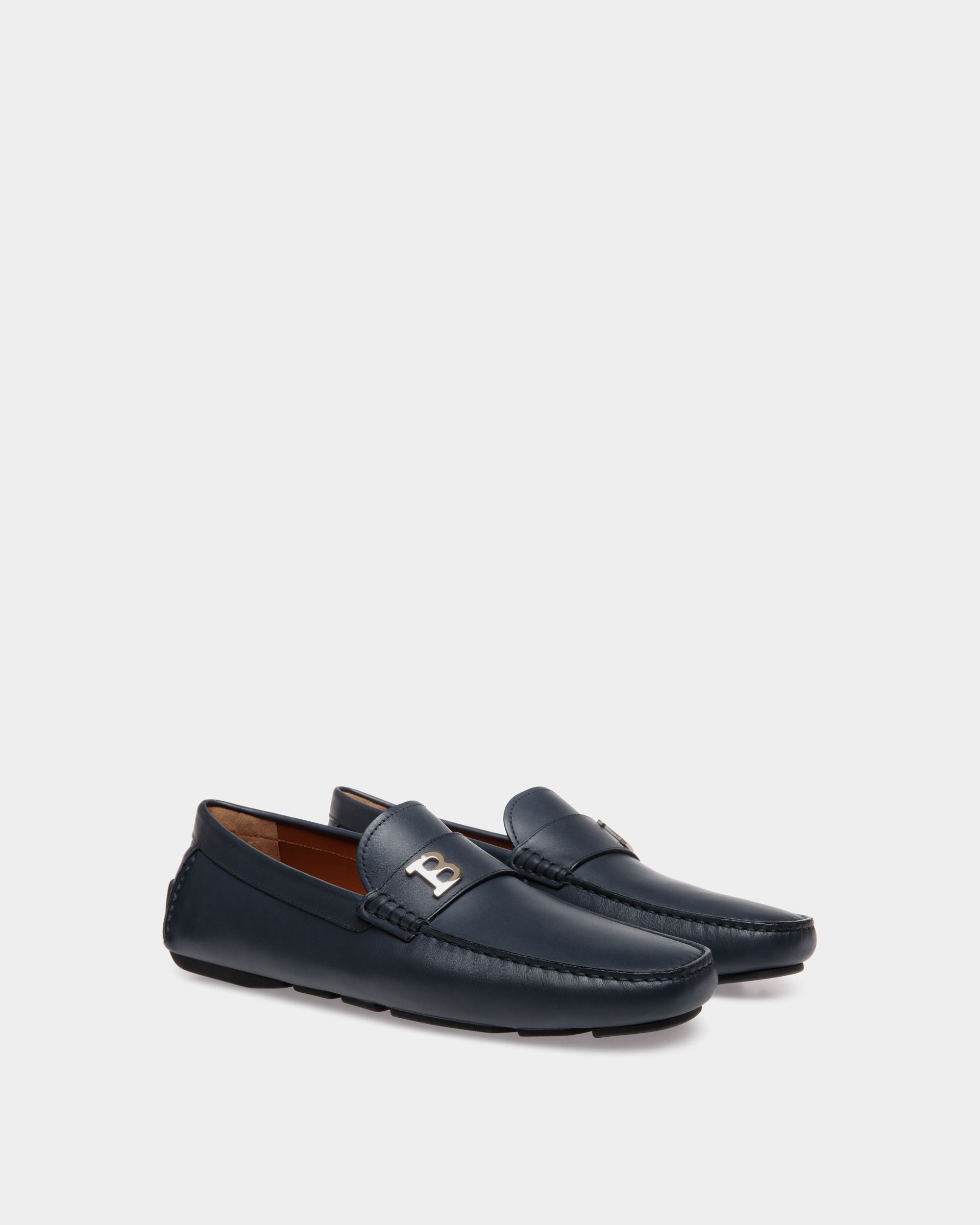 Drivers In Blue Leather - Homme - Bally - 02