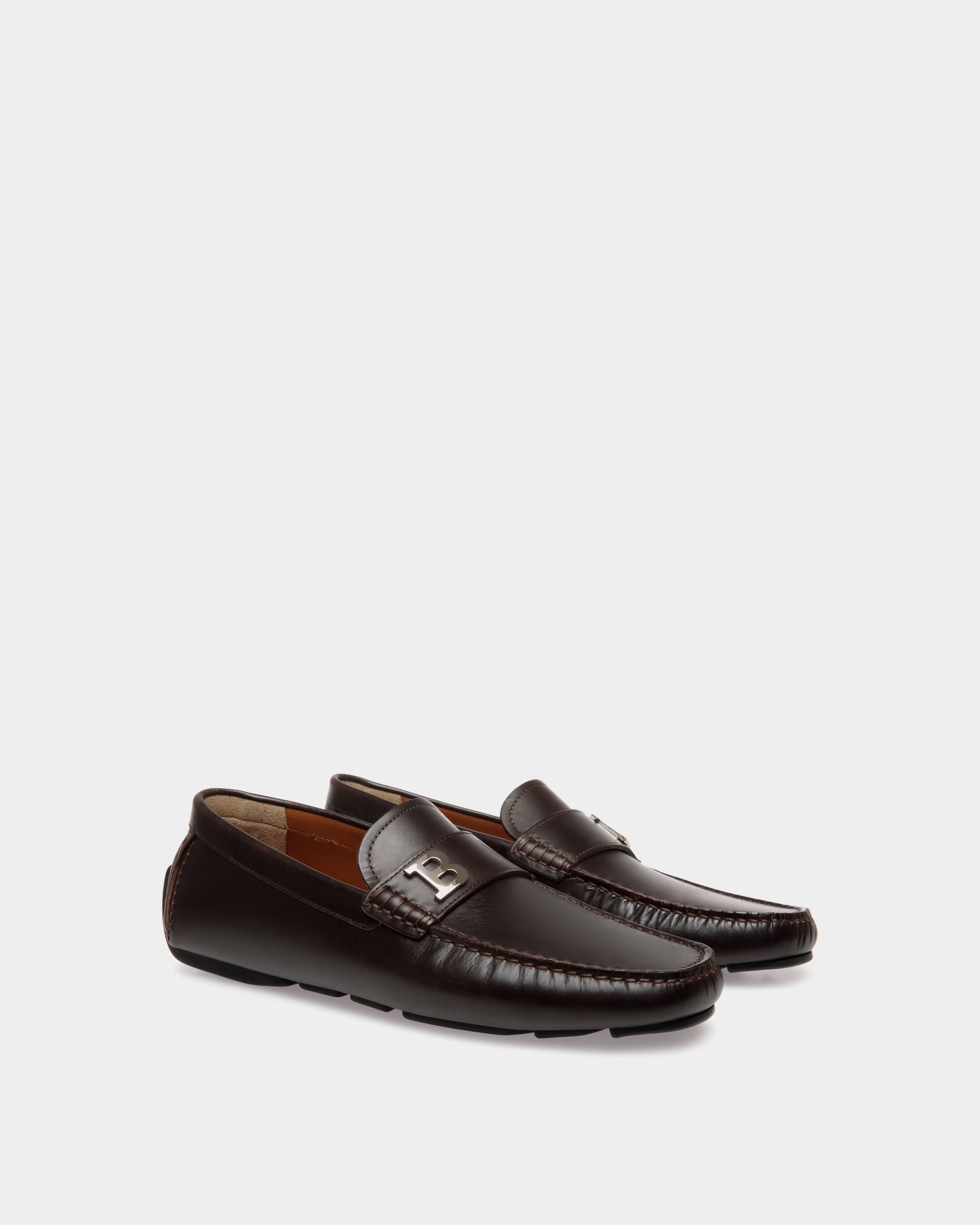 Driver In Brown  Leather - Homme - Bally - 02